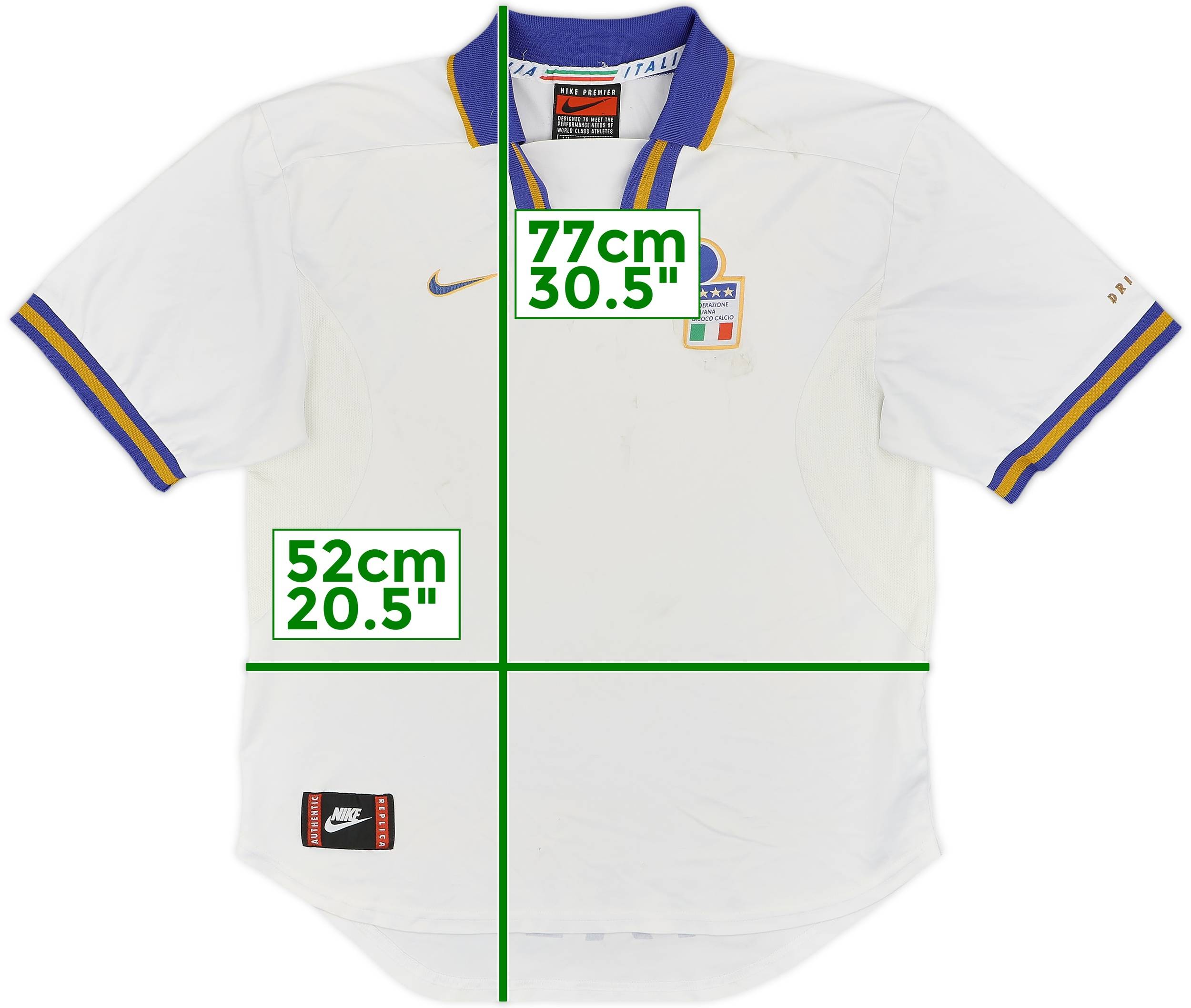 サッカーイタリア代表 1996 AWAYユニフォーム NIKE ITALY NATIONAL TEAM 1996 1997 1998 AWAY FOOTBALL SHIRT