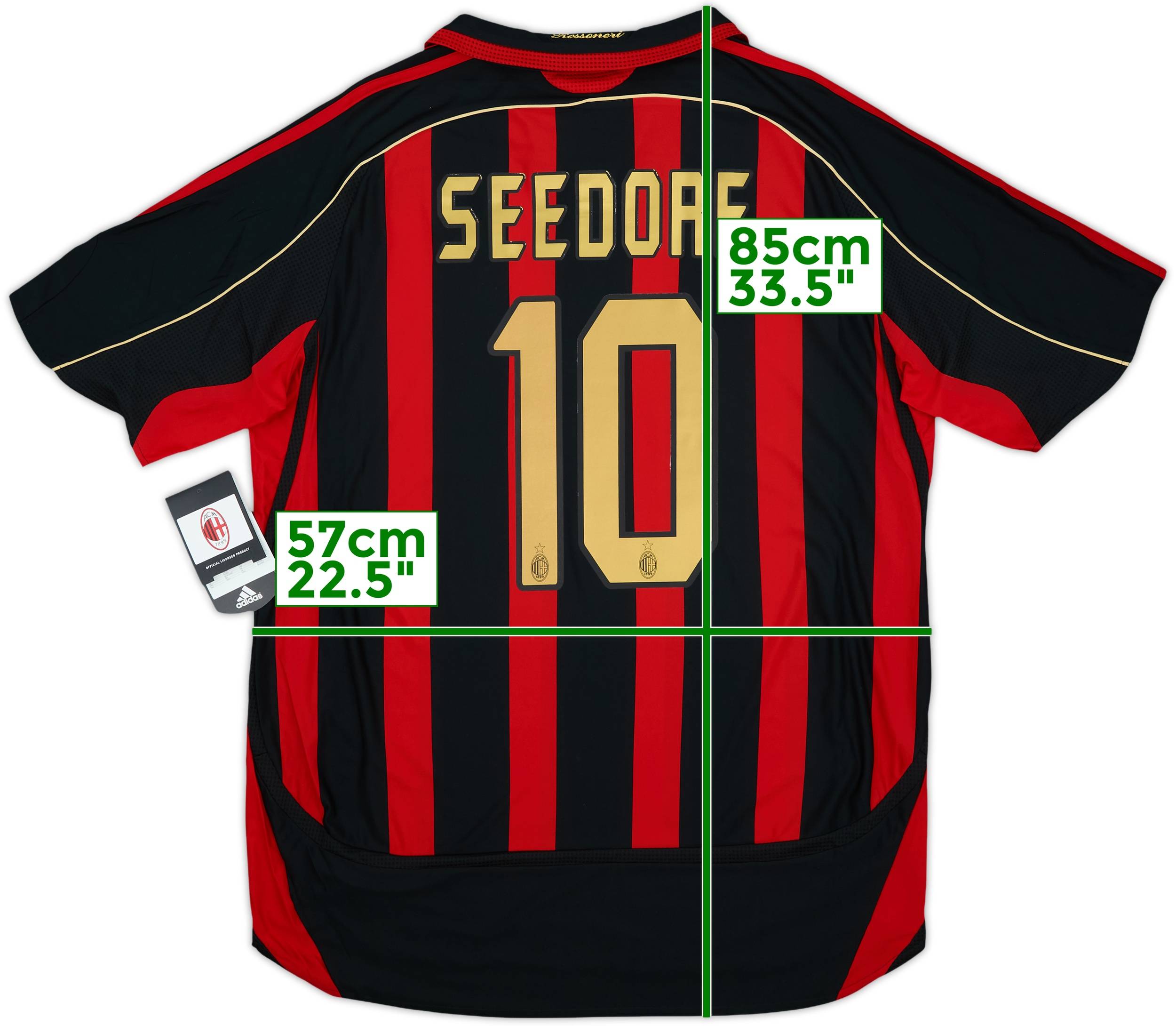 2006-07 AC Milan Player Issue Home Shirt Seedorf #10 (XL)