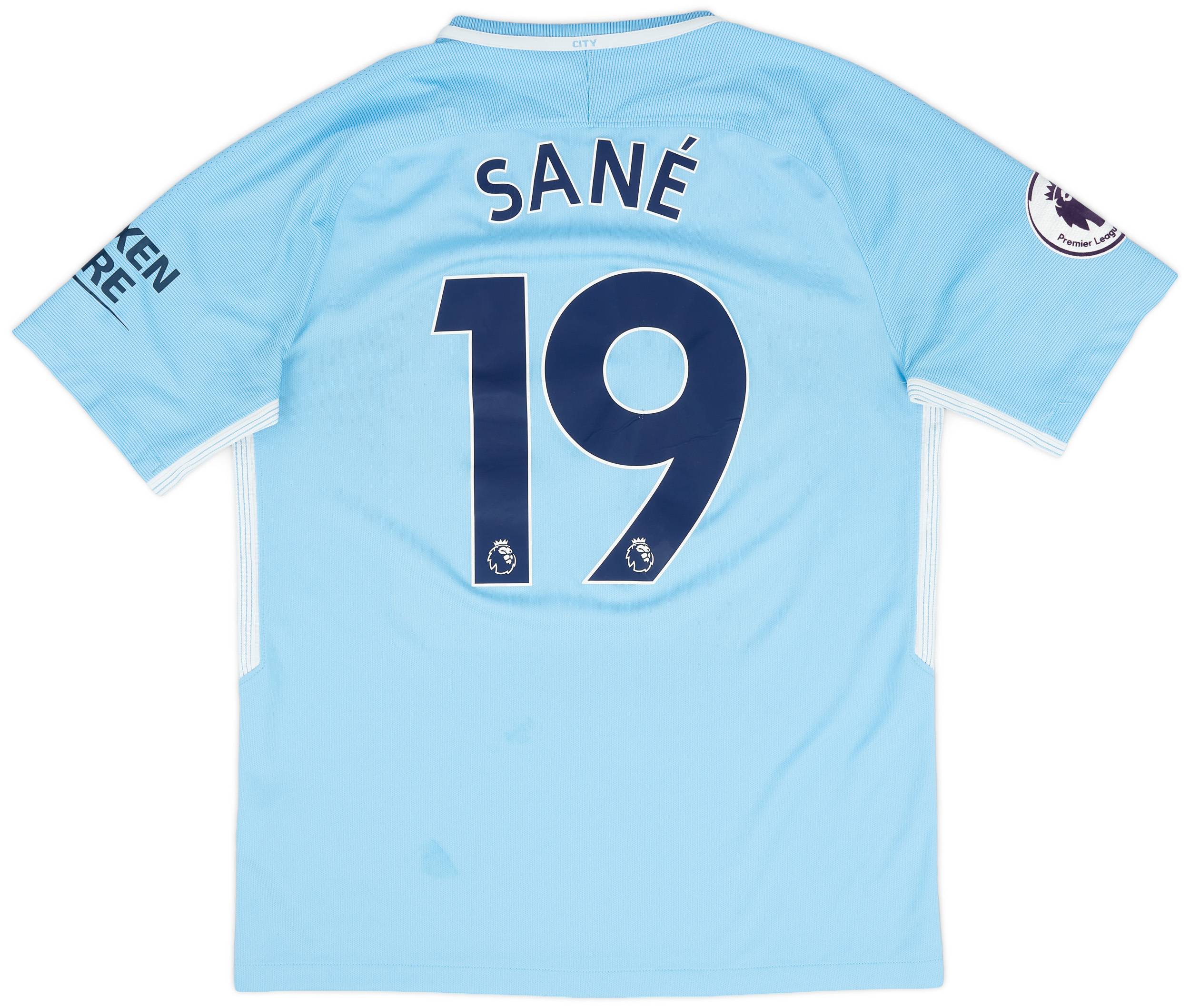 2017 18 Manchester City Home Shirt Sane 19 7 10 M