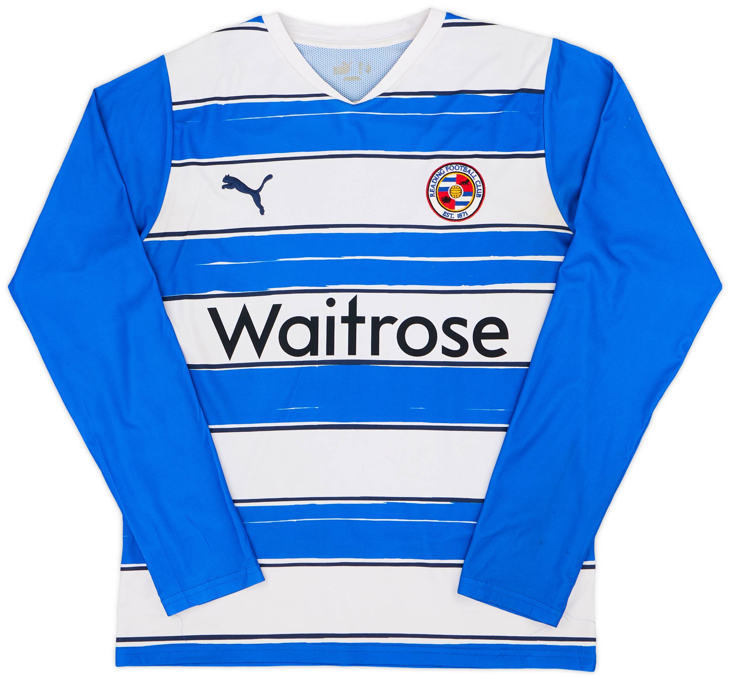2010-11 Reading Home L/S Shirt - 8/10 - (L)