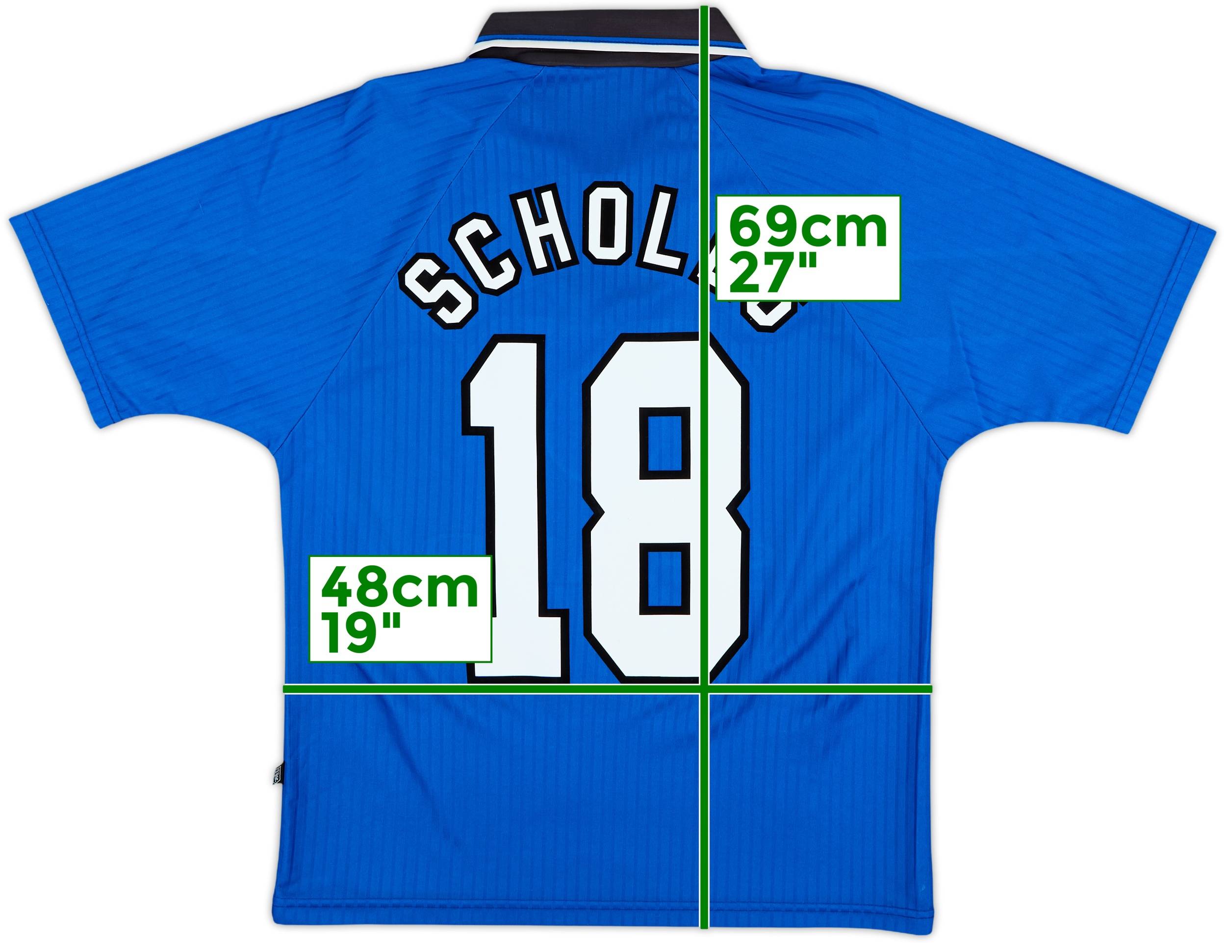 1996-98 Manchester United Third Shirt Scholes #18 - 9/10 - (Y)