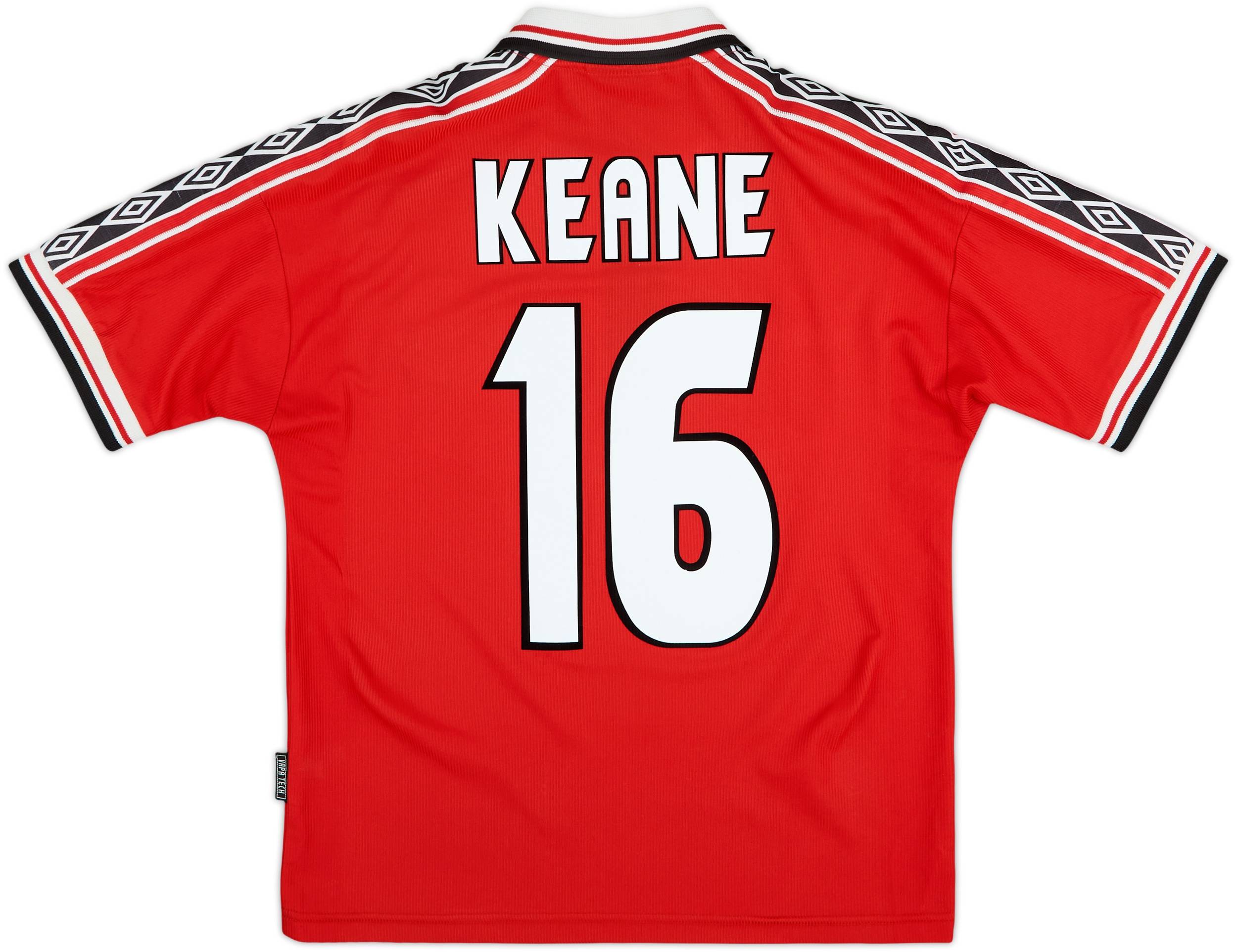 1998-00 Manchester United Home Shirt Keane #16 - 8/10 - (Y)