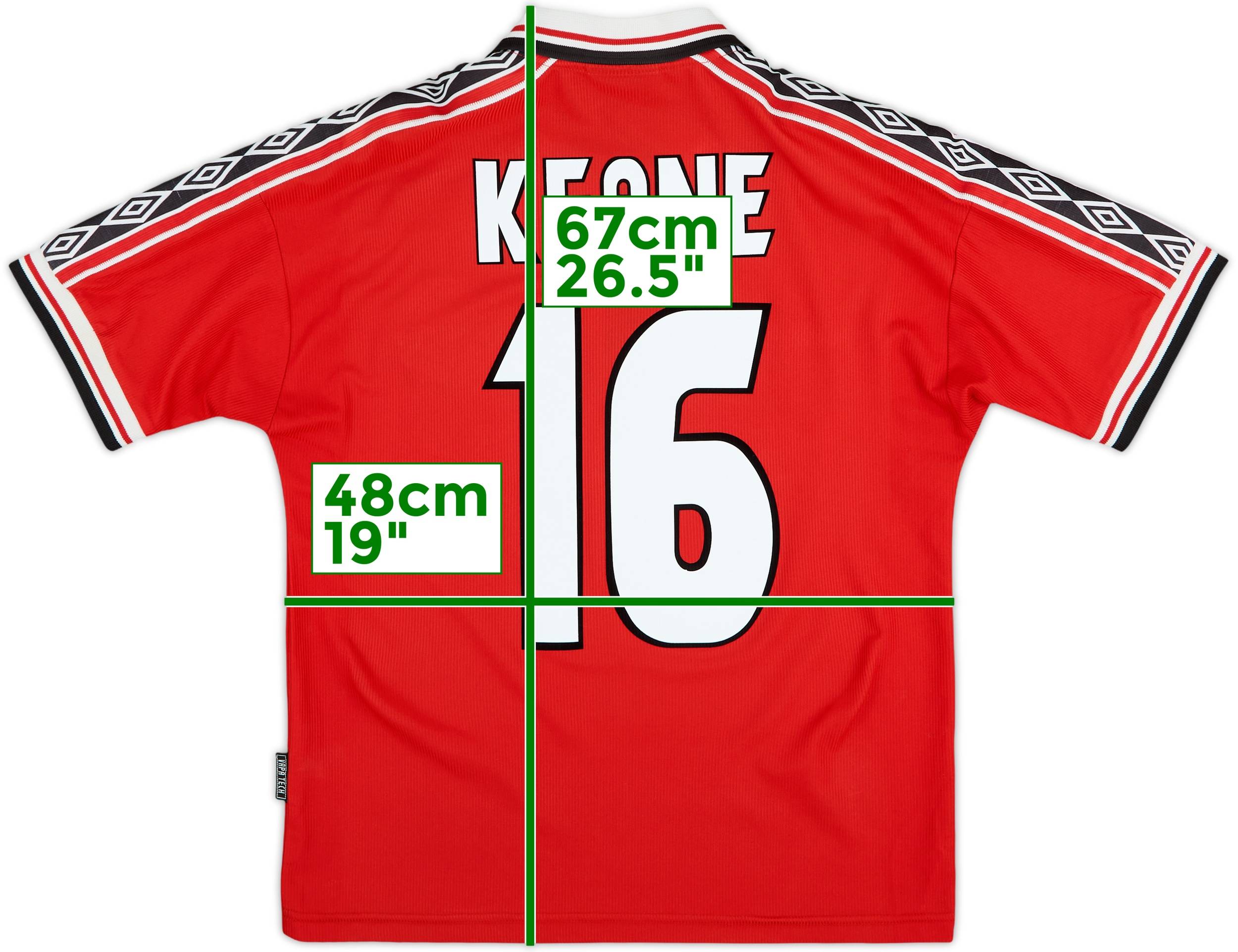 1998-00 Manchester United Home Shirt Keane #16 - 8/10 - (Y)