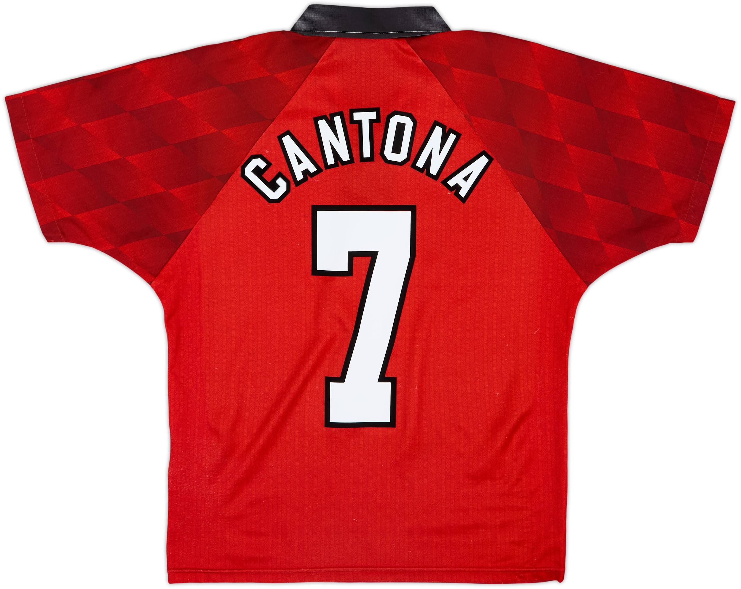 1996-98 Manchester United Home Shirt Beckham #10 - 8/10 - (Y)