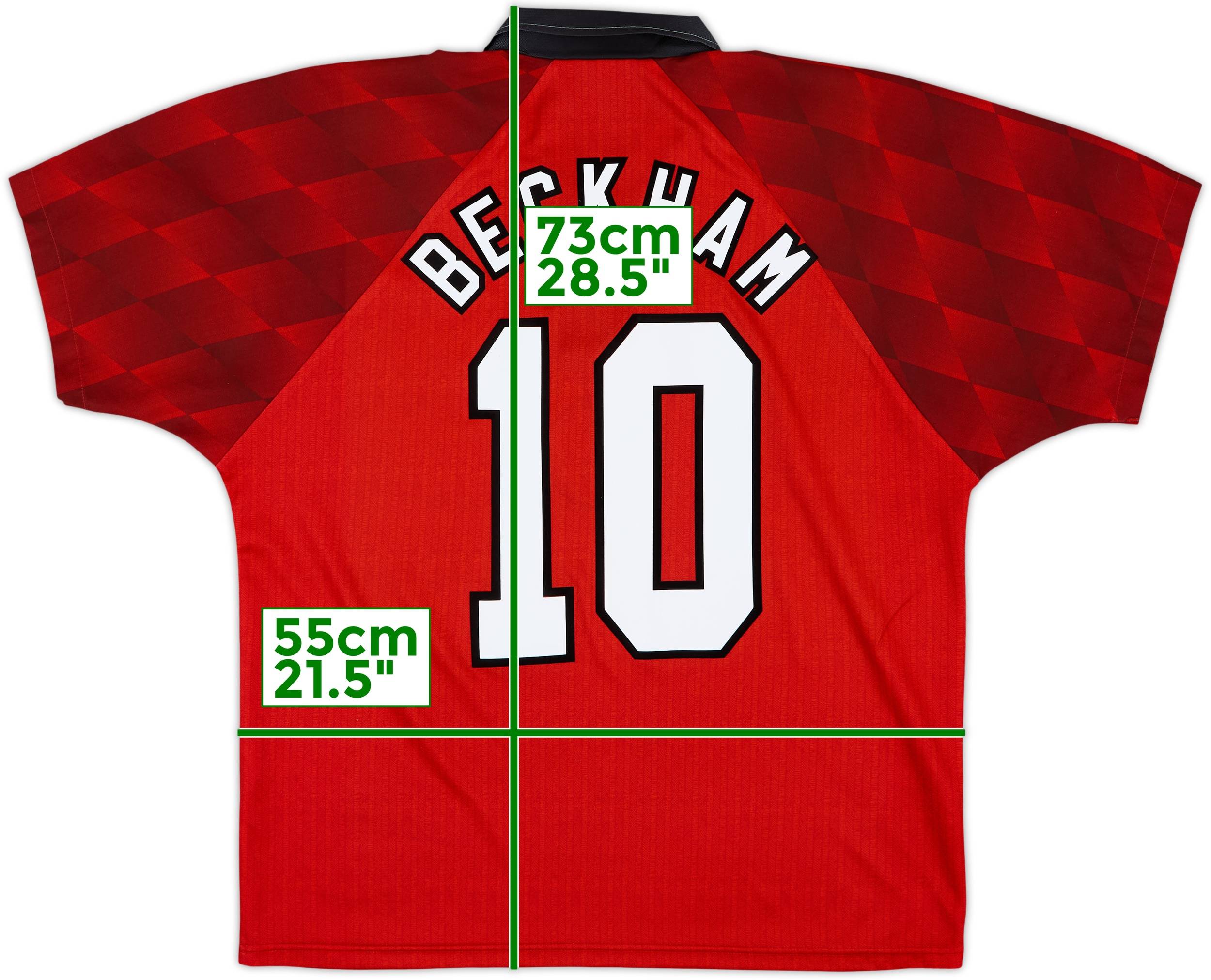 マンチェスター・ユナイテッド シャツ 96 BECKHAM 10 1996-98 Manchester United Home Shirt Beckham #10 - 8/10 - (M)