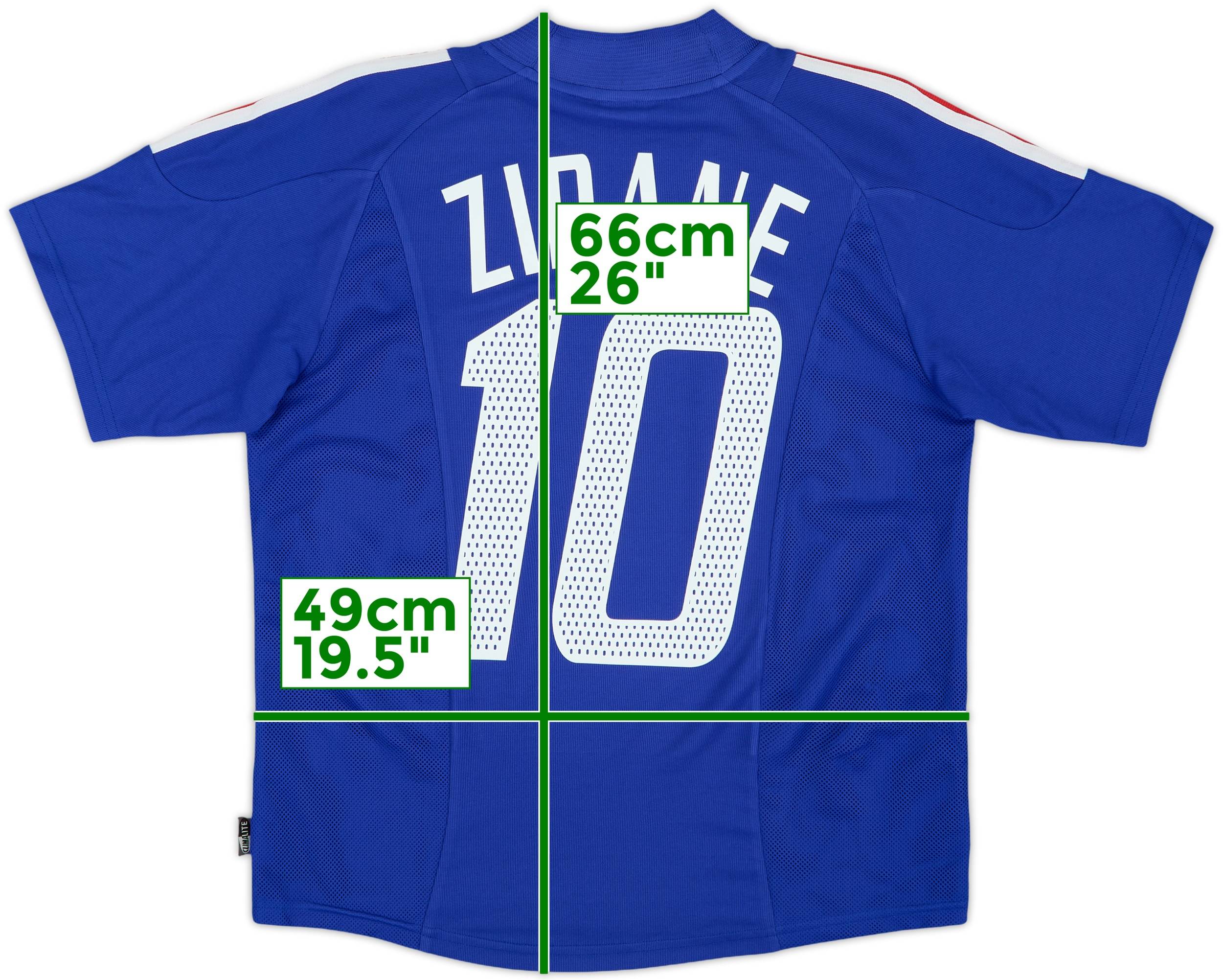 2002-04 France Home Shirt Zidane #10 - 10/10 - (XL.Boys)