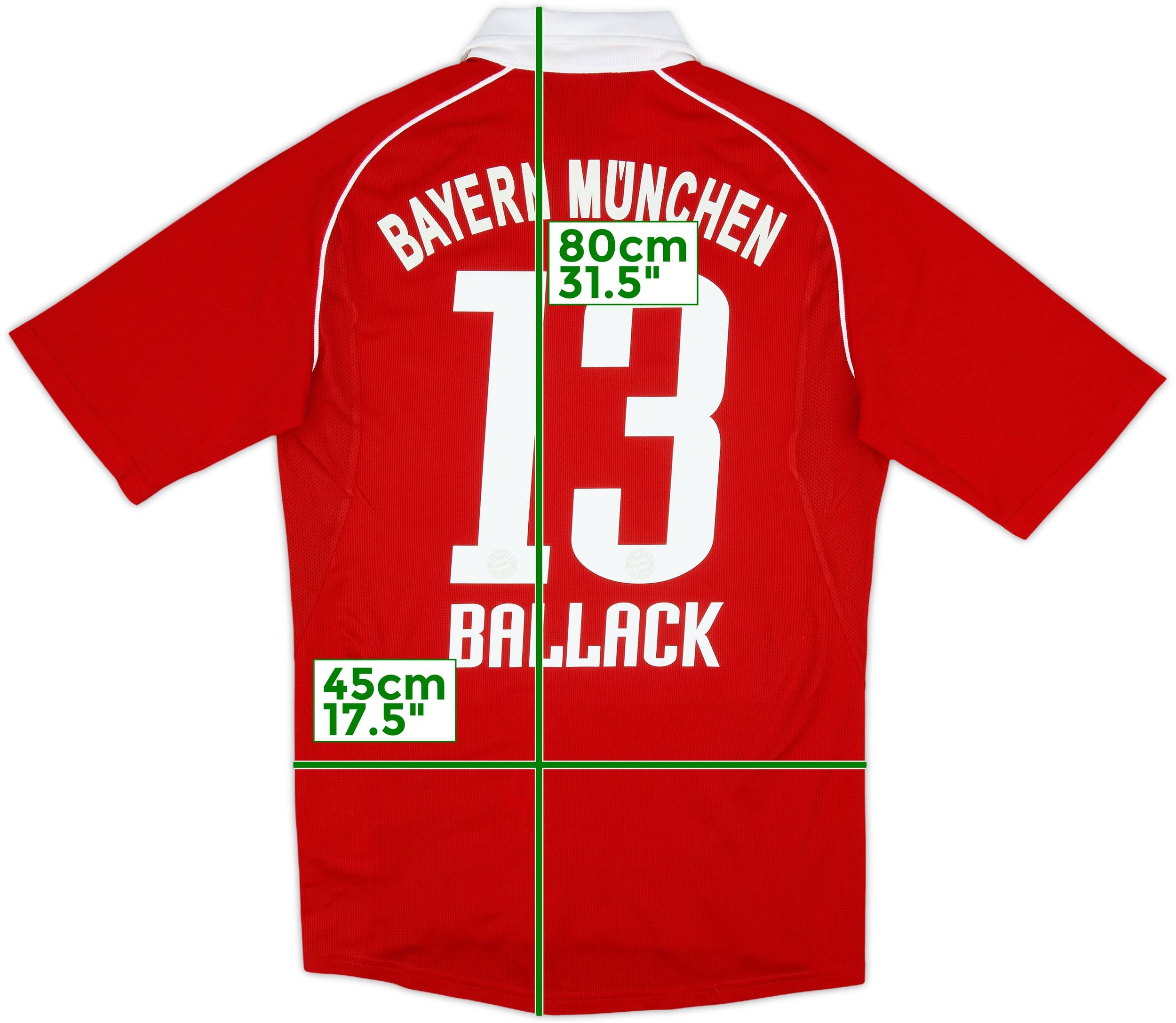 2005-06 Bayern Munich Home Shirt Ballack #13 - 10/10 - (S)