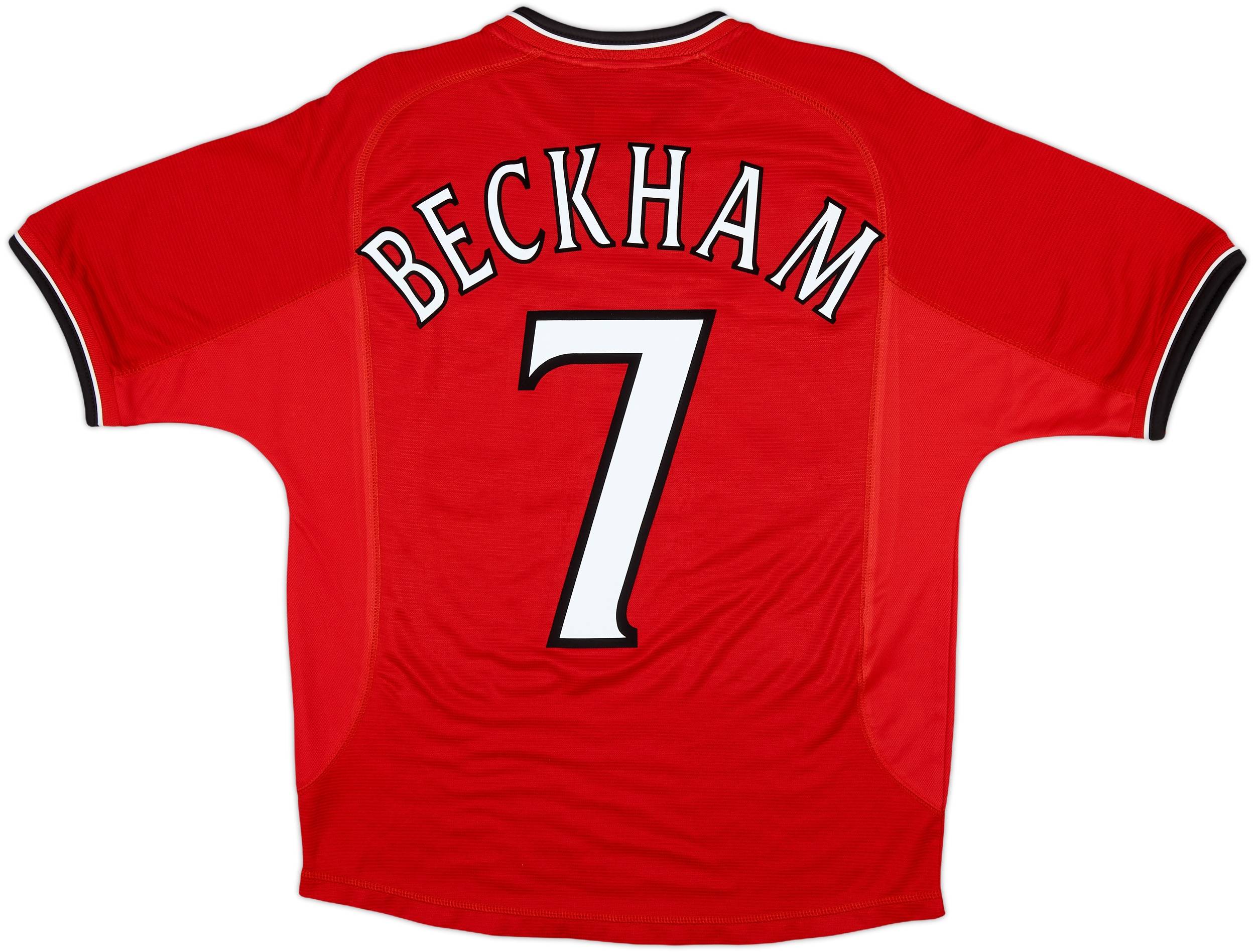 2000-02 Manchester United Home Shirt Beckham #7 - 9/10 - (Y)