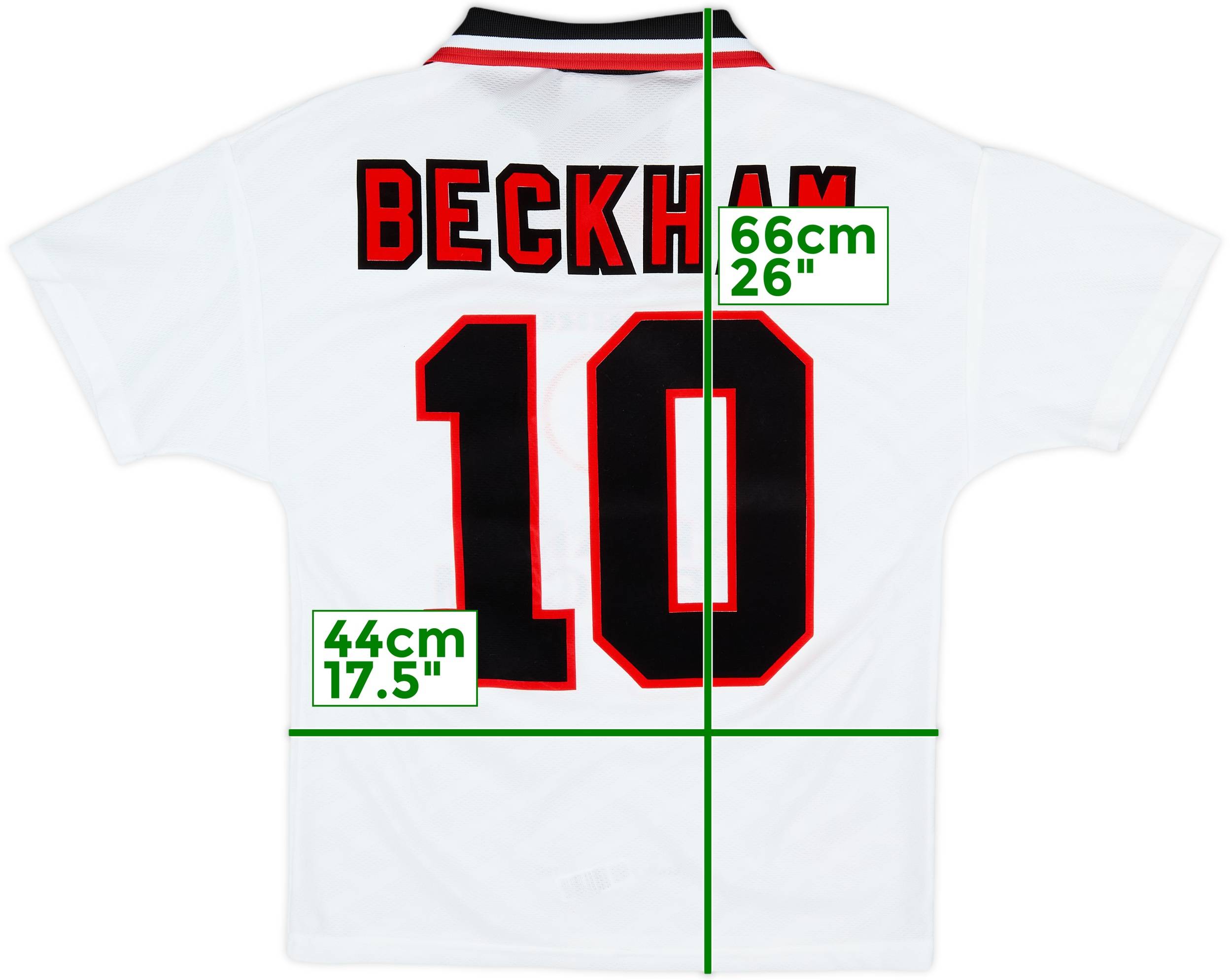 1996-97 Manchester United Away Shirt Beckham #10 - 10/10 - (Y)