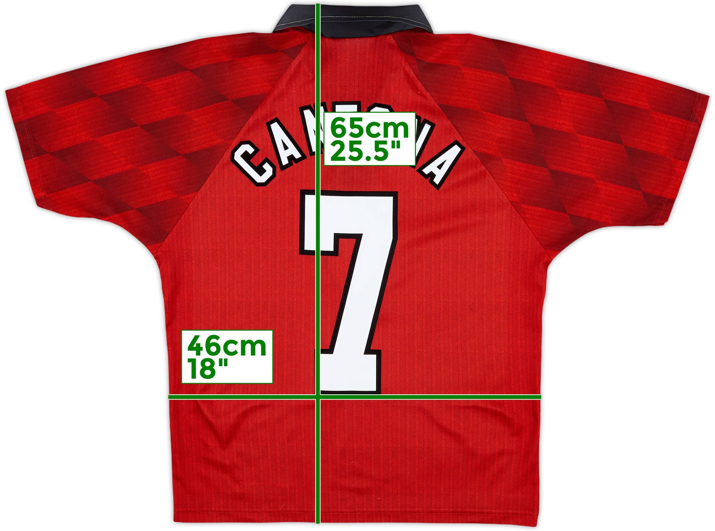 1996-98 Manchester United Home Shirt Cantona #7 - 9/10 - (Y)