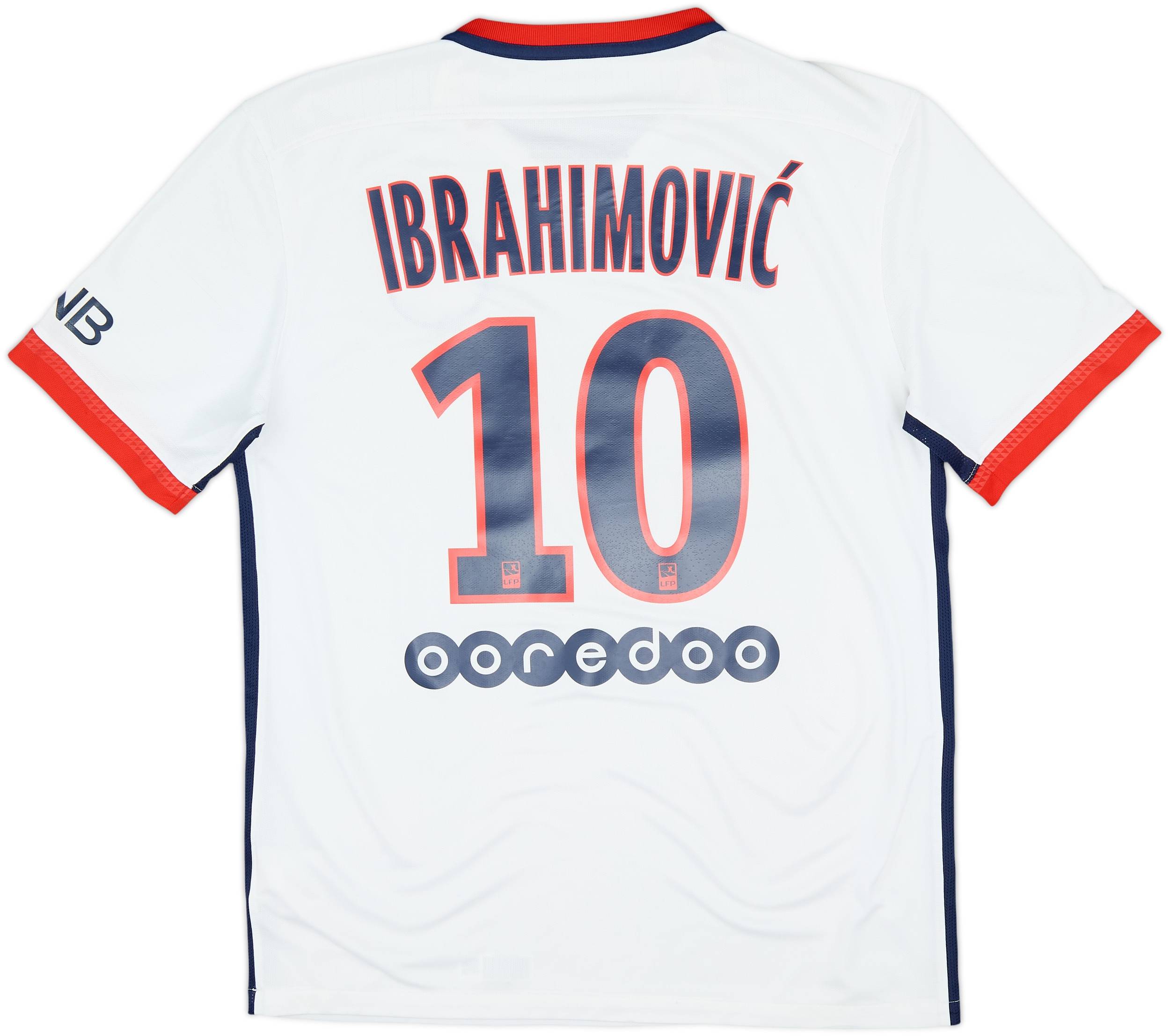 2015-16 Paris Saint-Germain Away Shirt Ibrahimovic #10 - 7/10 - (M)