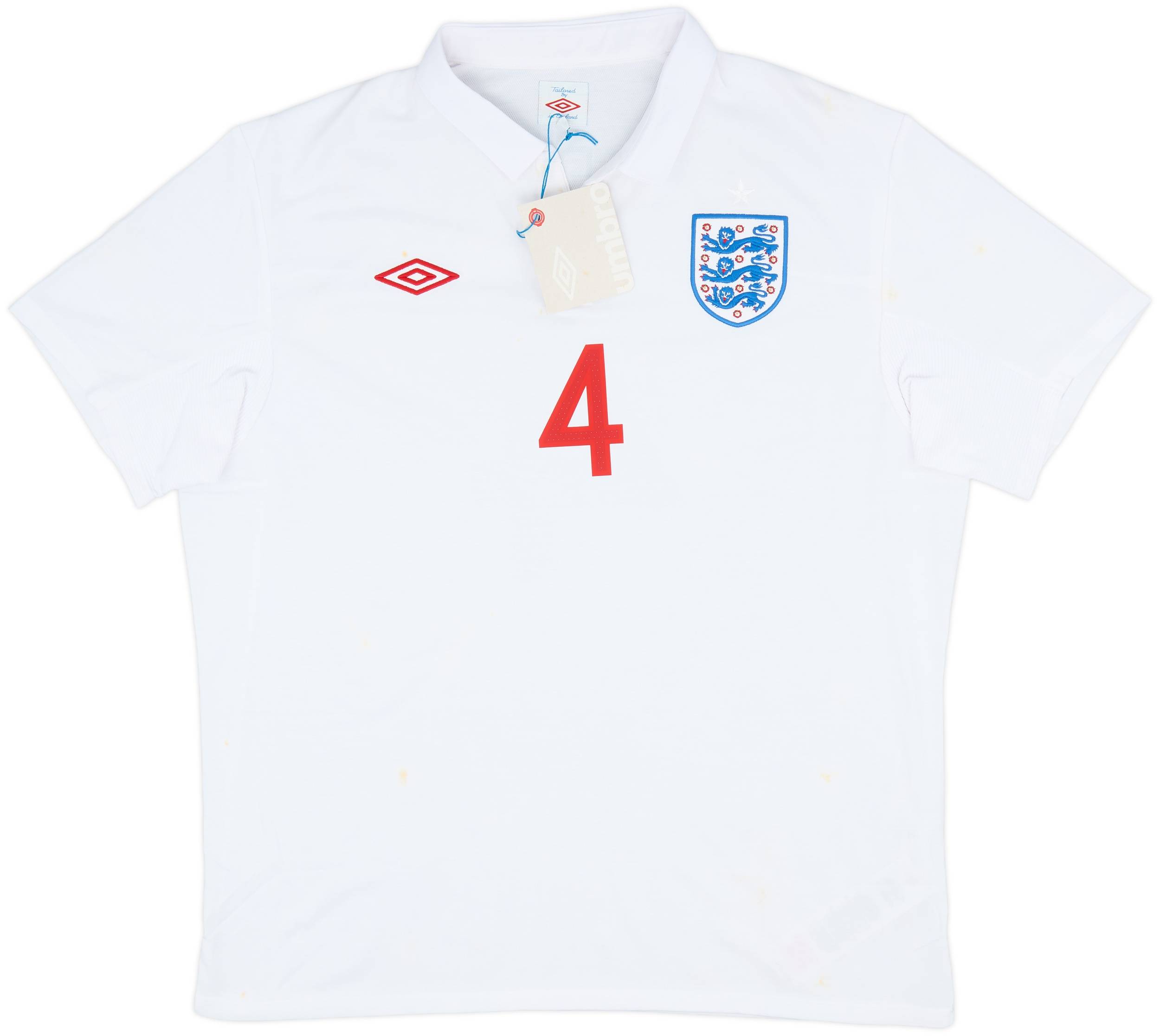 2009-10 England Home Shirt Gerrard #4 (XL)