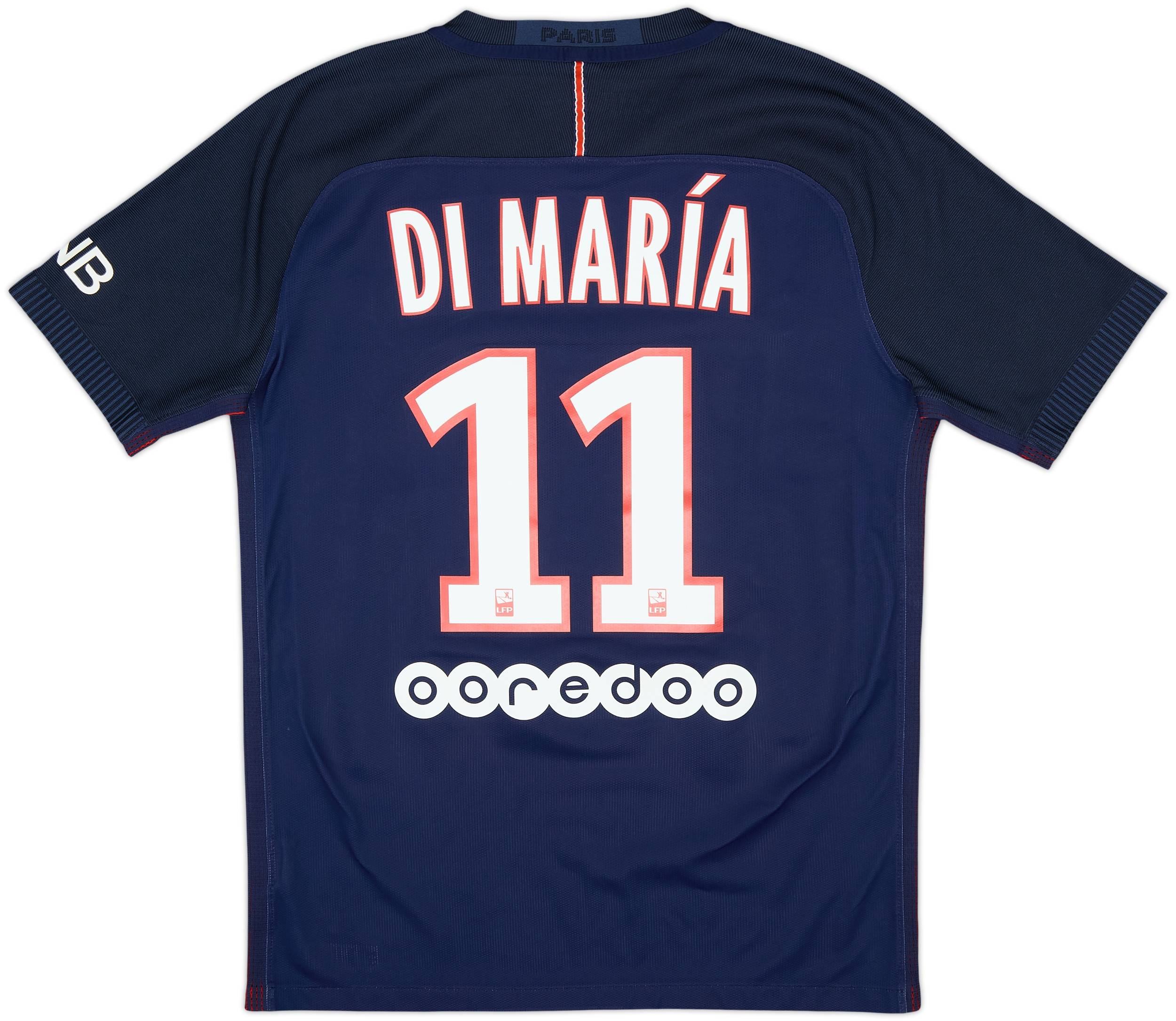 パリ・サンジェルマン DI MARÍA 11 オーセンティック 2016-17 Paris Saint-Germain Authentic Home Shirt DiMaria #11 - 10