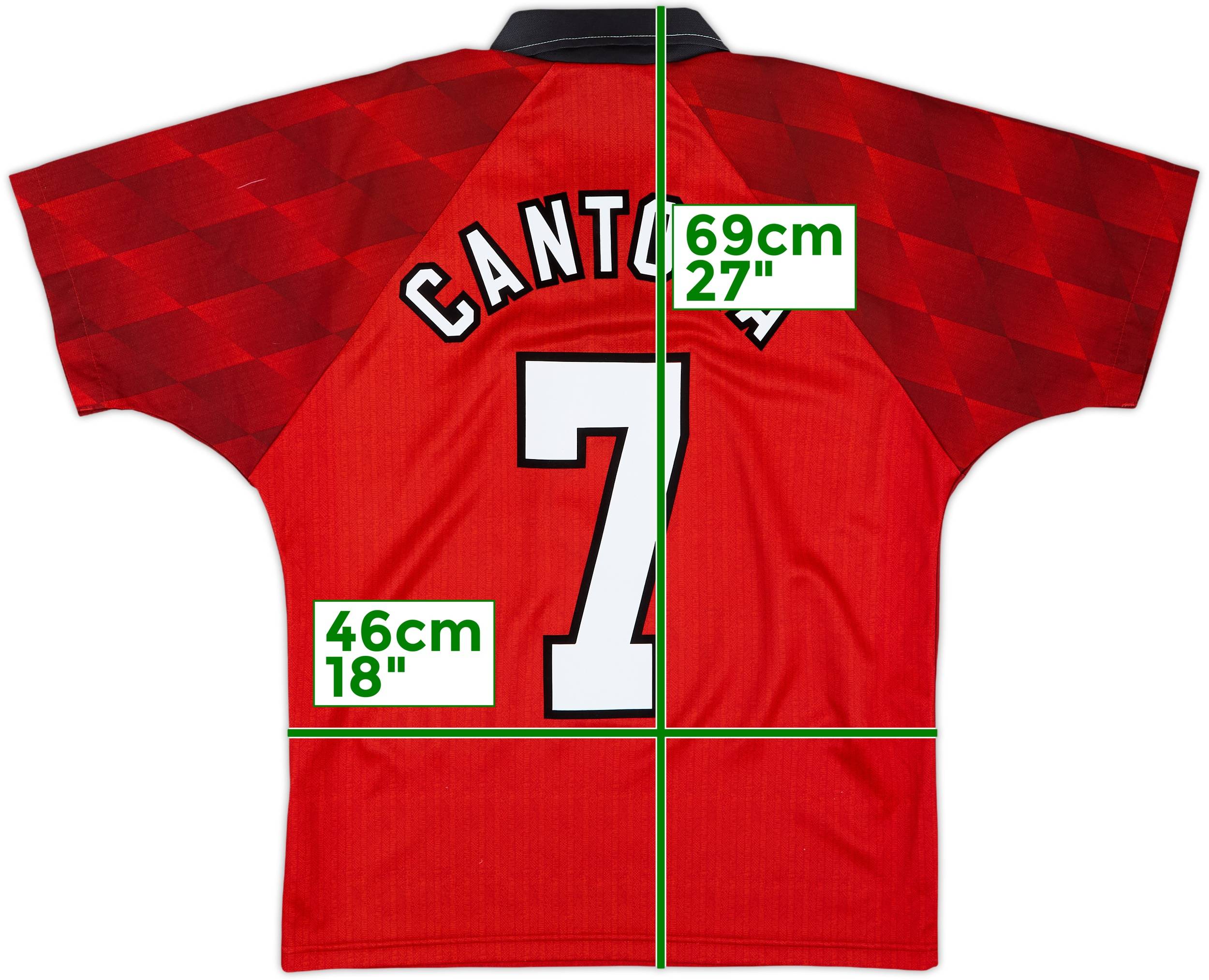 1996-98 Manchester United Home Shirt Cantona #7 - 9/10 - (Y)