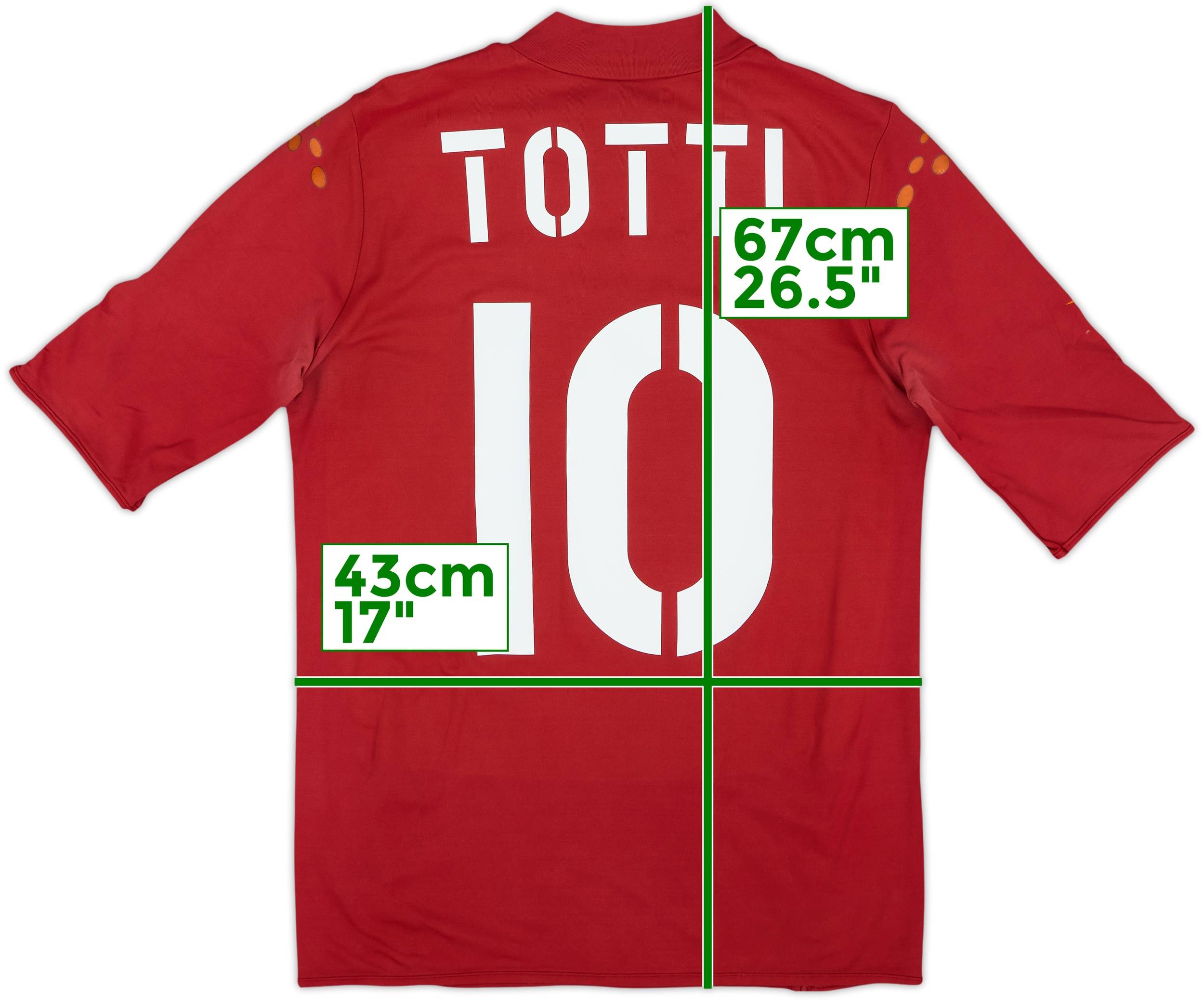 2003-04 Roma Home Shirt Totti #10 - 5/10 - (S)