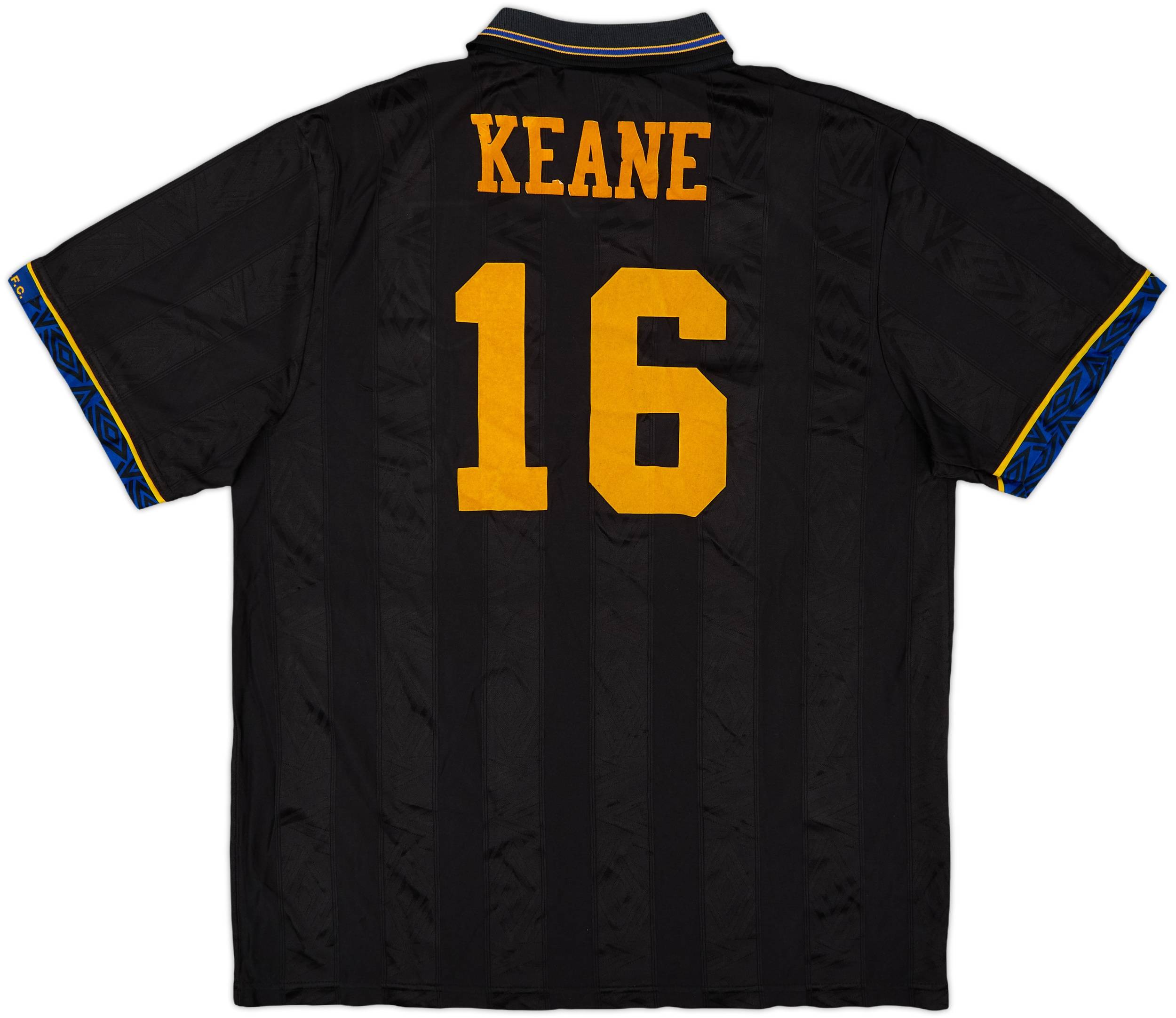 1993-95 Manchester United Away Shirt Keane #16 - 6/10 - (XL)