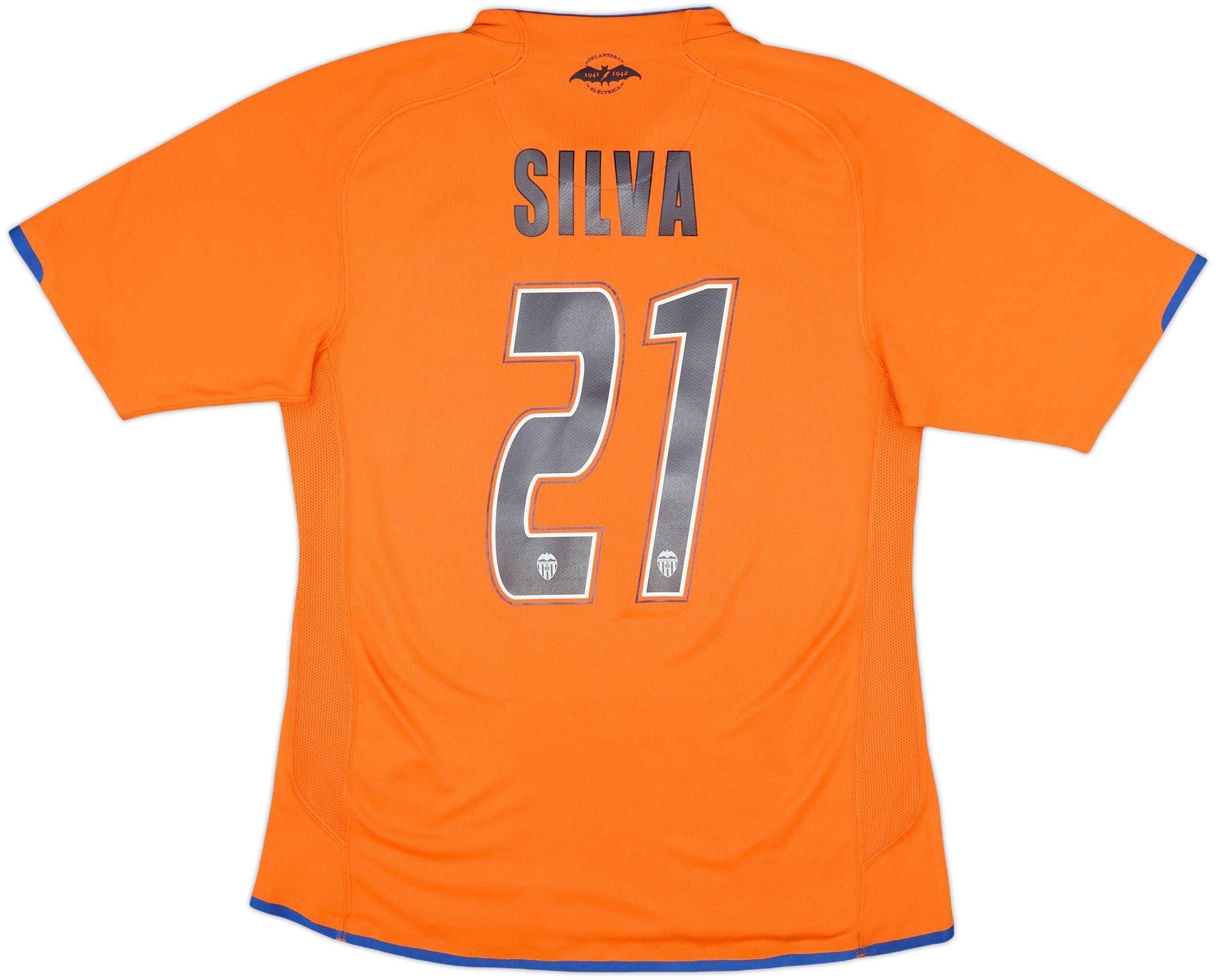 2007-08 Valencia Away Shirt Silva #21 - 8/10 - (M)