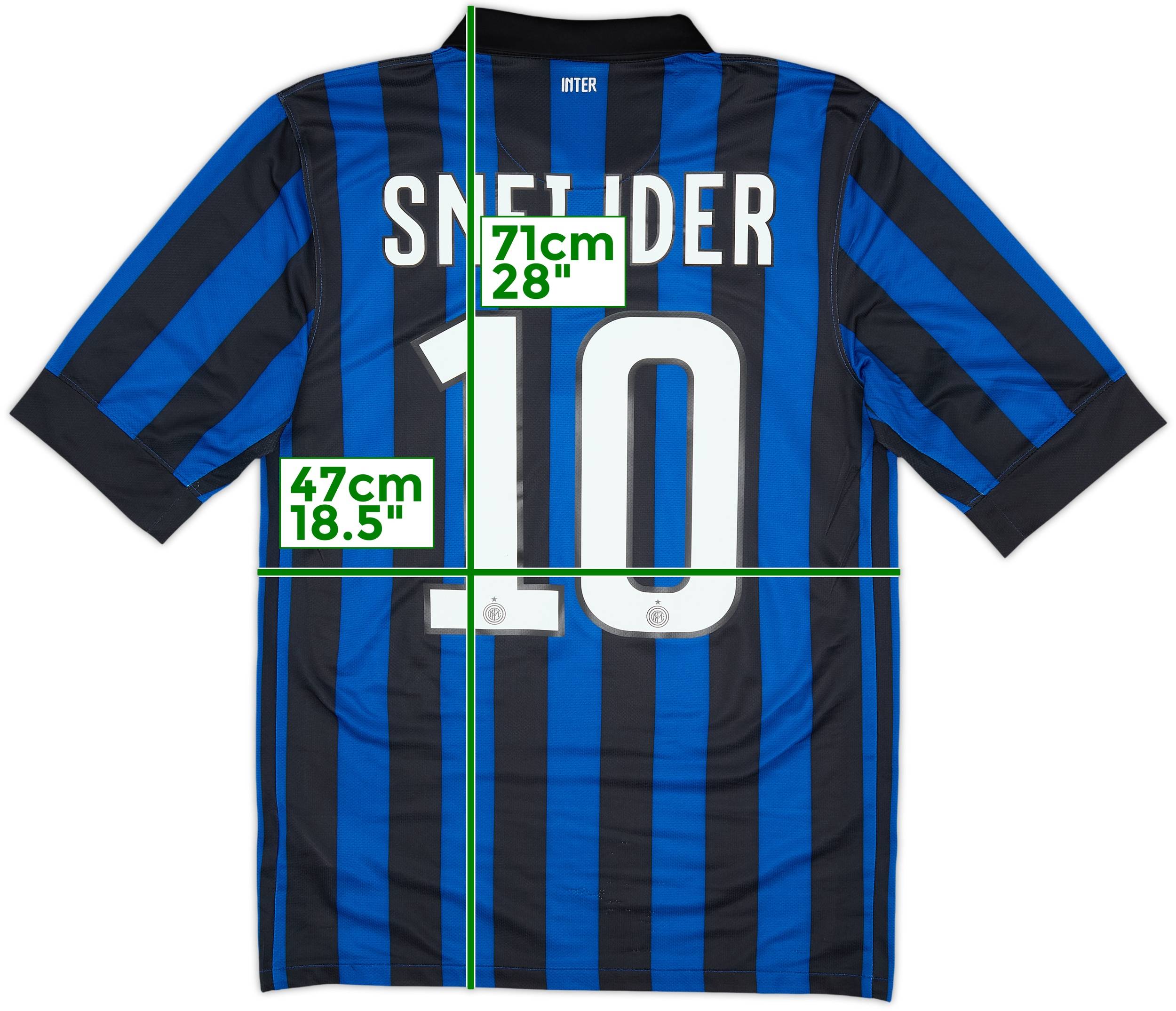 2011-12 Inter Milan Home Shirt Sneijder #10 - 8/10 - (S)