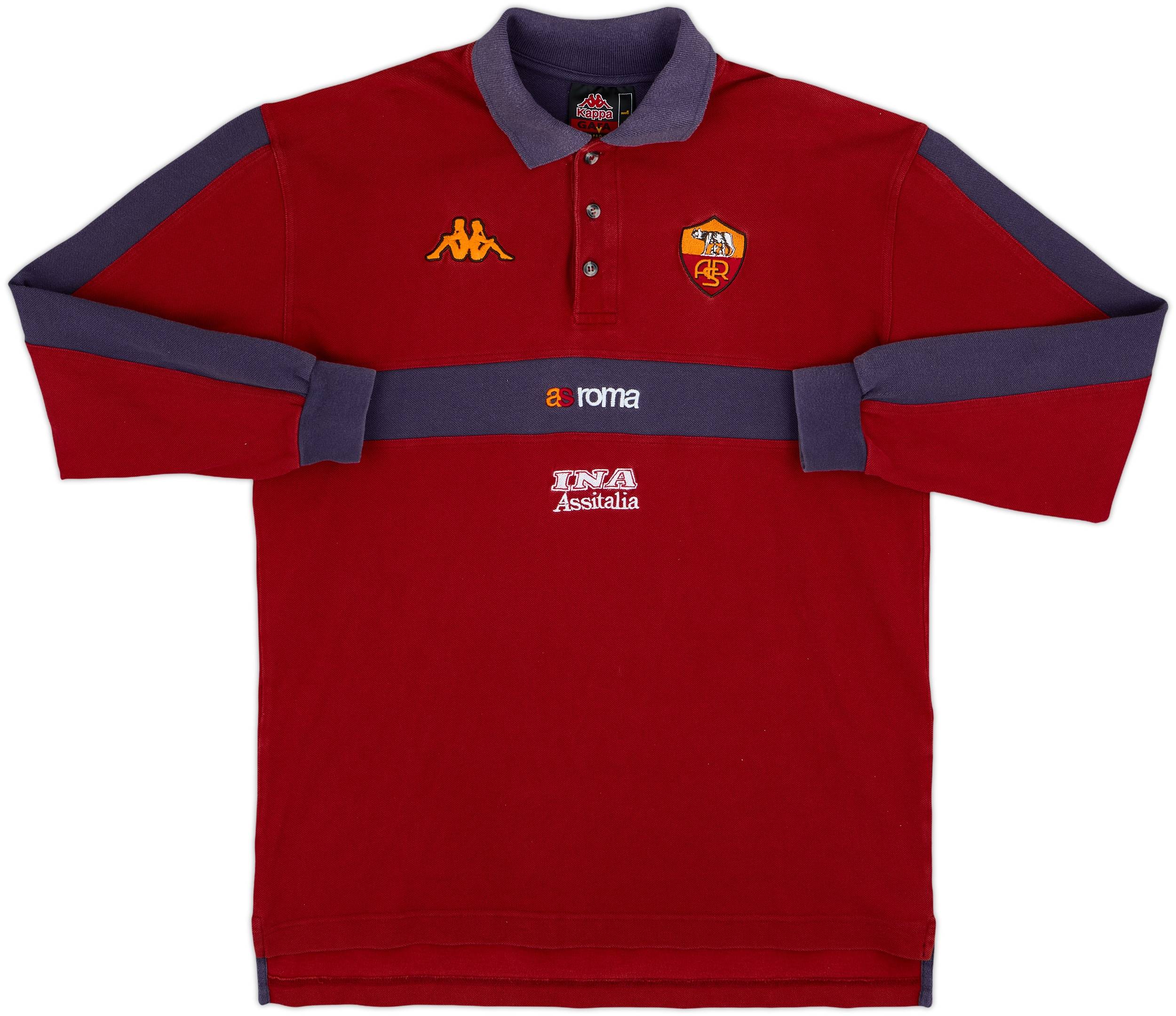 2000-01 Roma Kappa Polo L/S Shirt - 7/10 - (L)