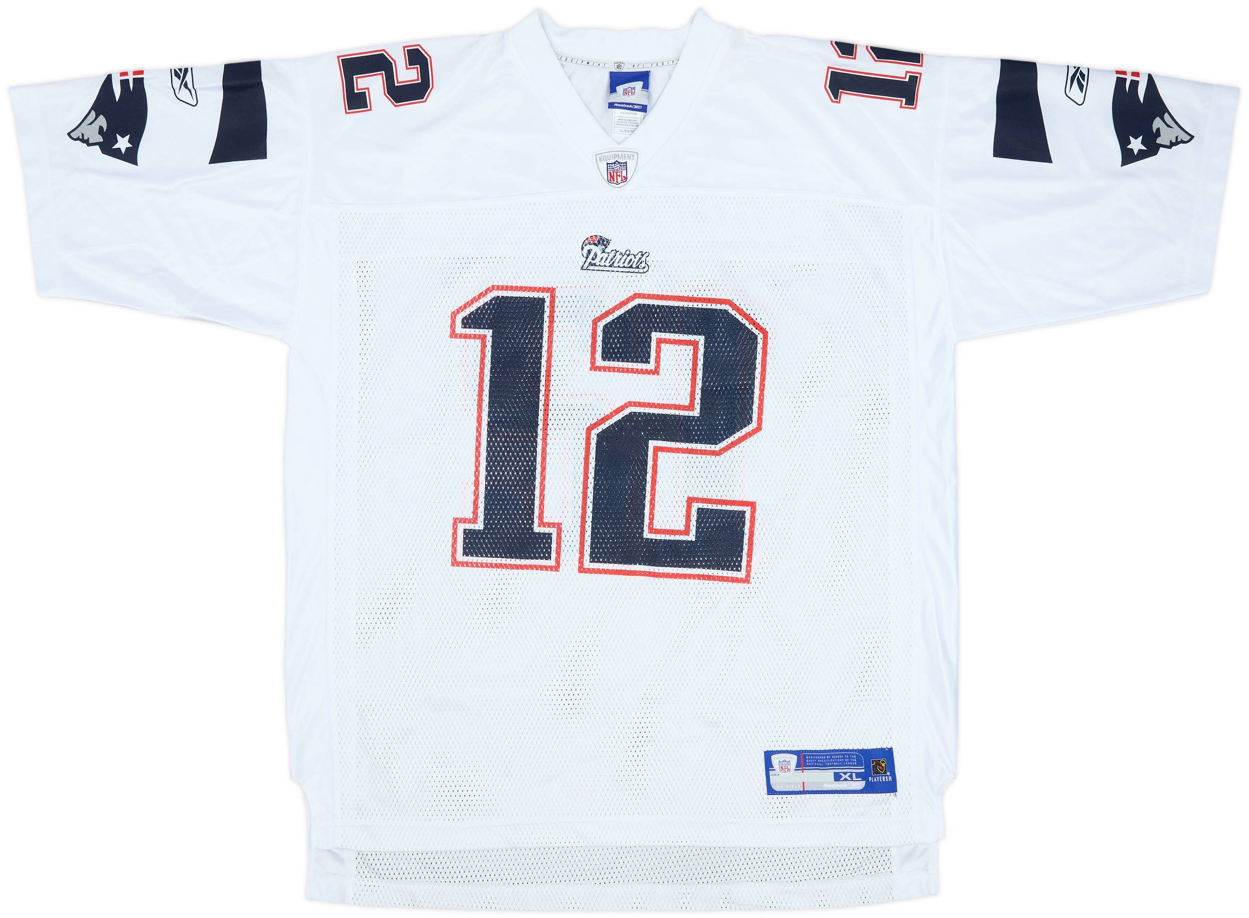 2005-06 New England Patriots Brady #12 Reebok On Field Away Jersey