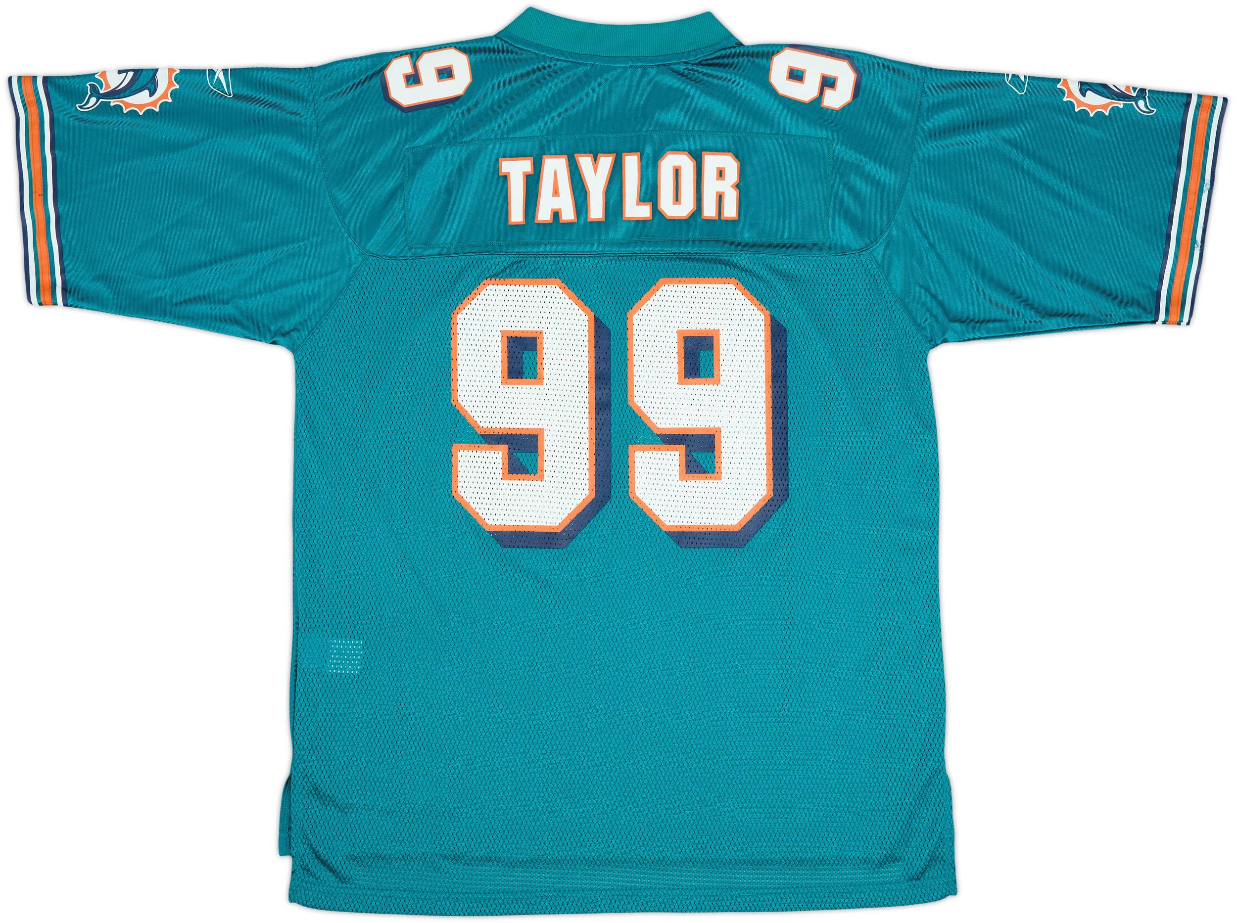 2002-04 Miami Dolphins Taylor #99 Reebok On Field Home Jersey - 8