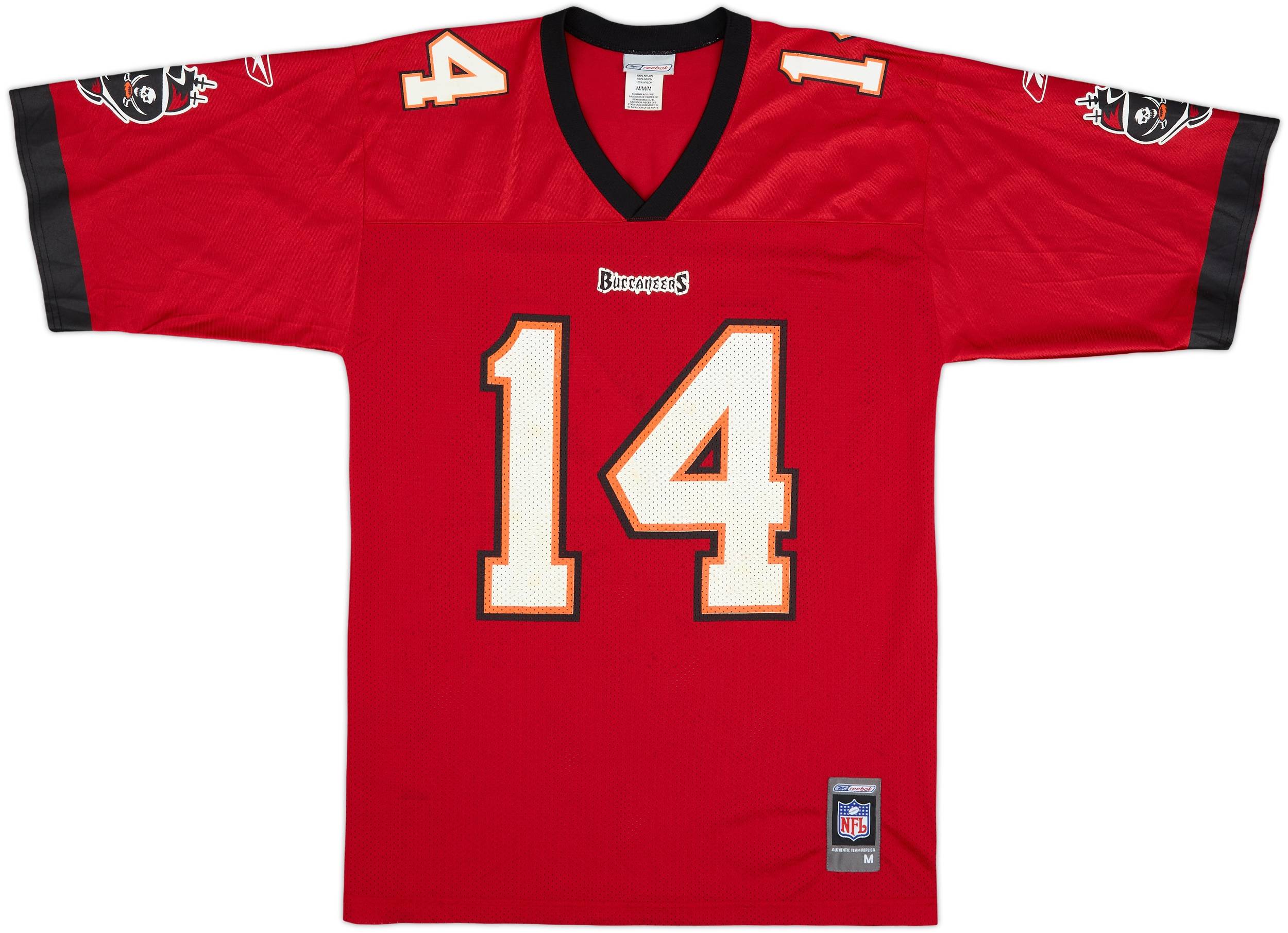 2001 Tampa Bay Buccaneers B.Johnson #14 Reebok Home Jersey - 8/10