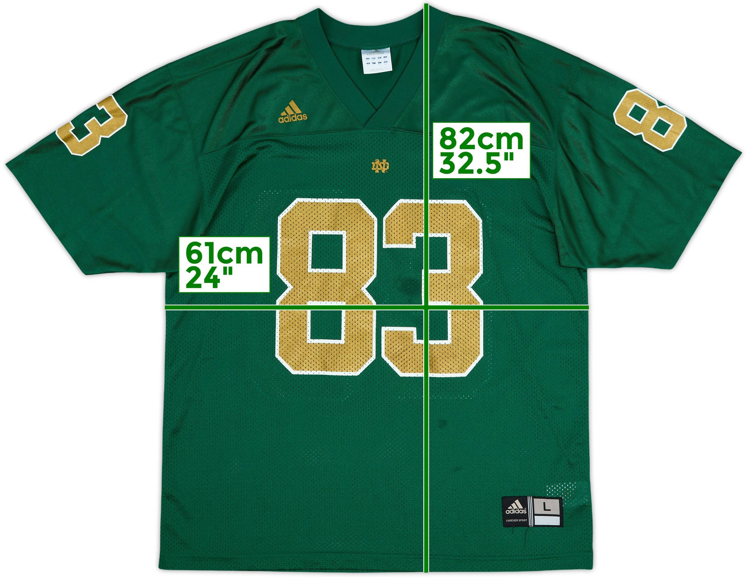 2004-06 Notre Dame Fighting Irish Samardzija #83 adidas Alternate