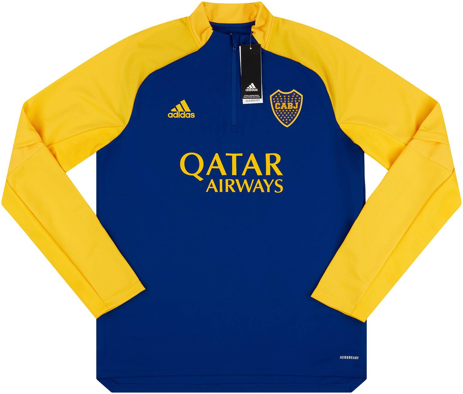 2020 21 Boca Juniors adidas 1 4 Zip Training Top NEW