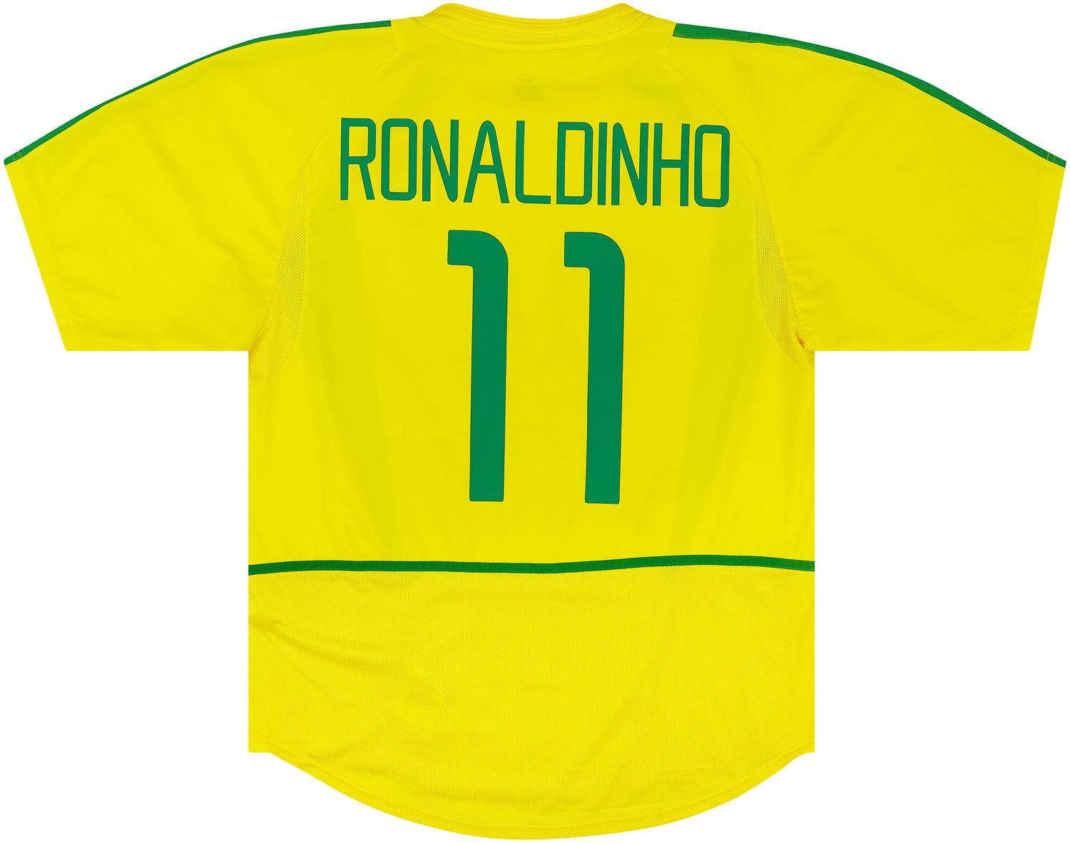 2002 04 Brazil Home Shirt Ronaldinho 11 5 Stars Excellent 8 10