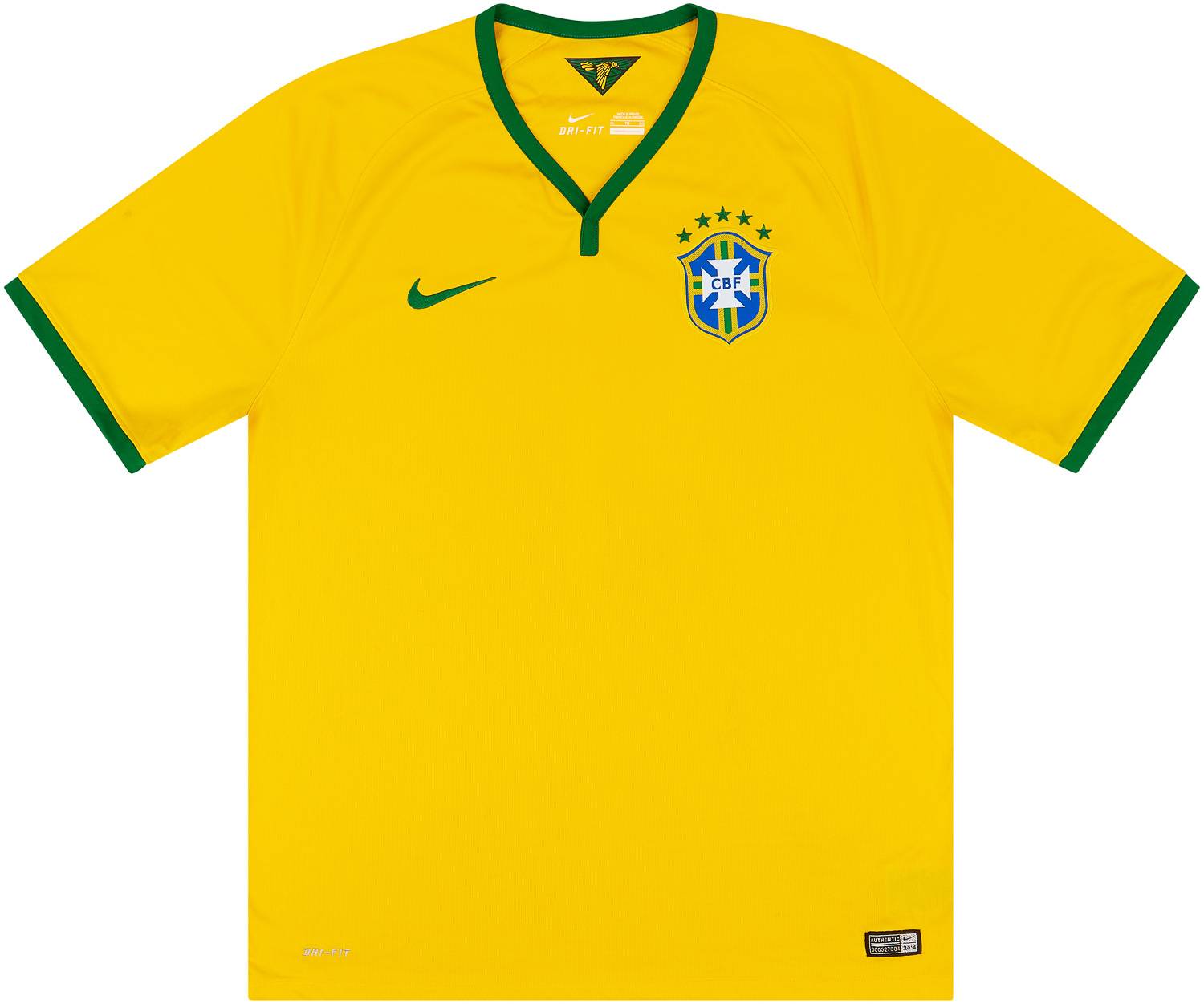 2014-15 Brazil Home Shirt (Very Good - 7/10)