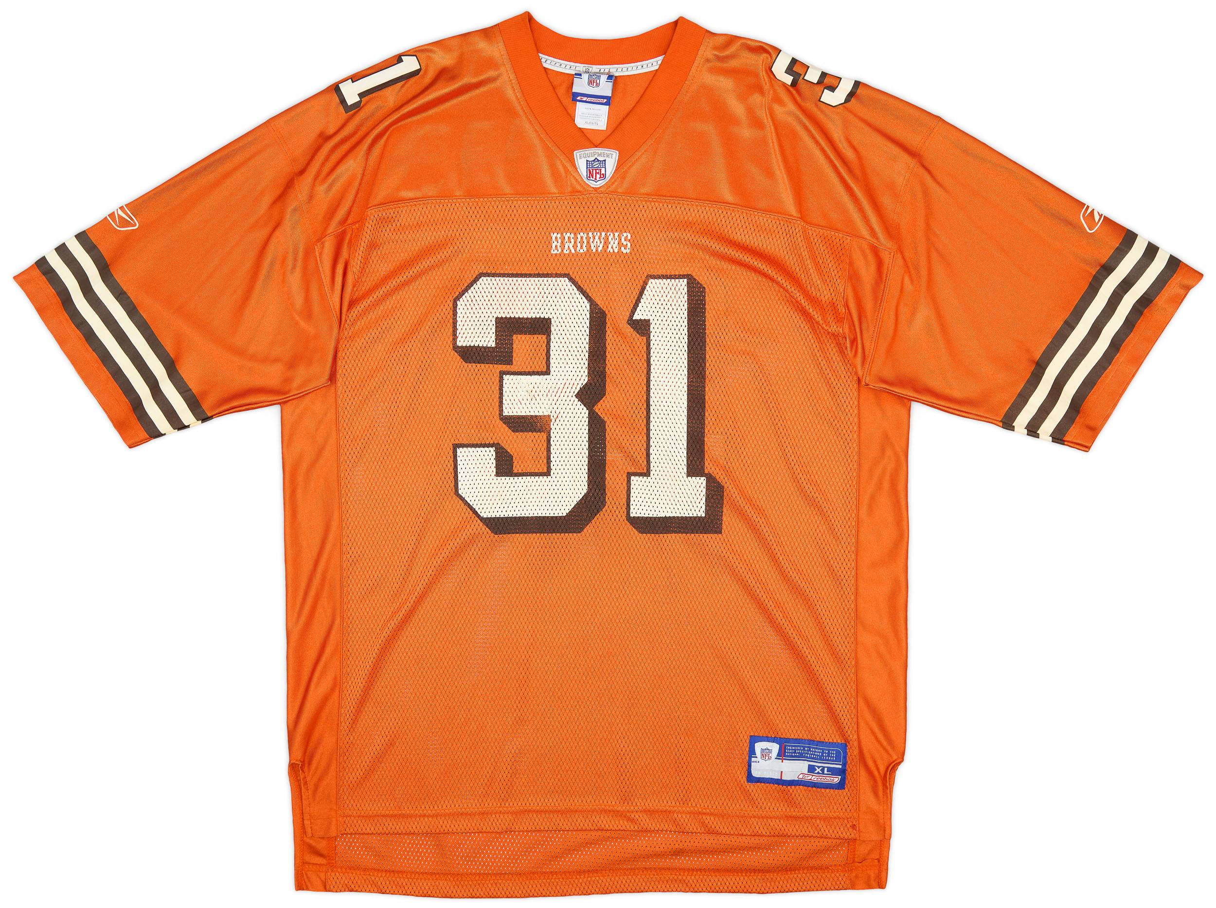 2002 04 Cleveland Browns Green 31 Reebok On Field Alternate Jersey Very Good XL