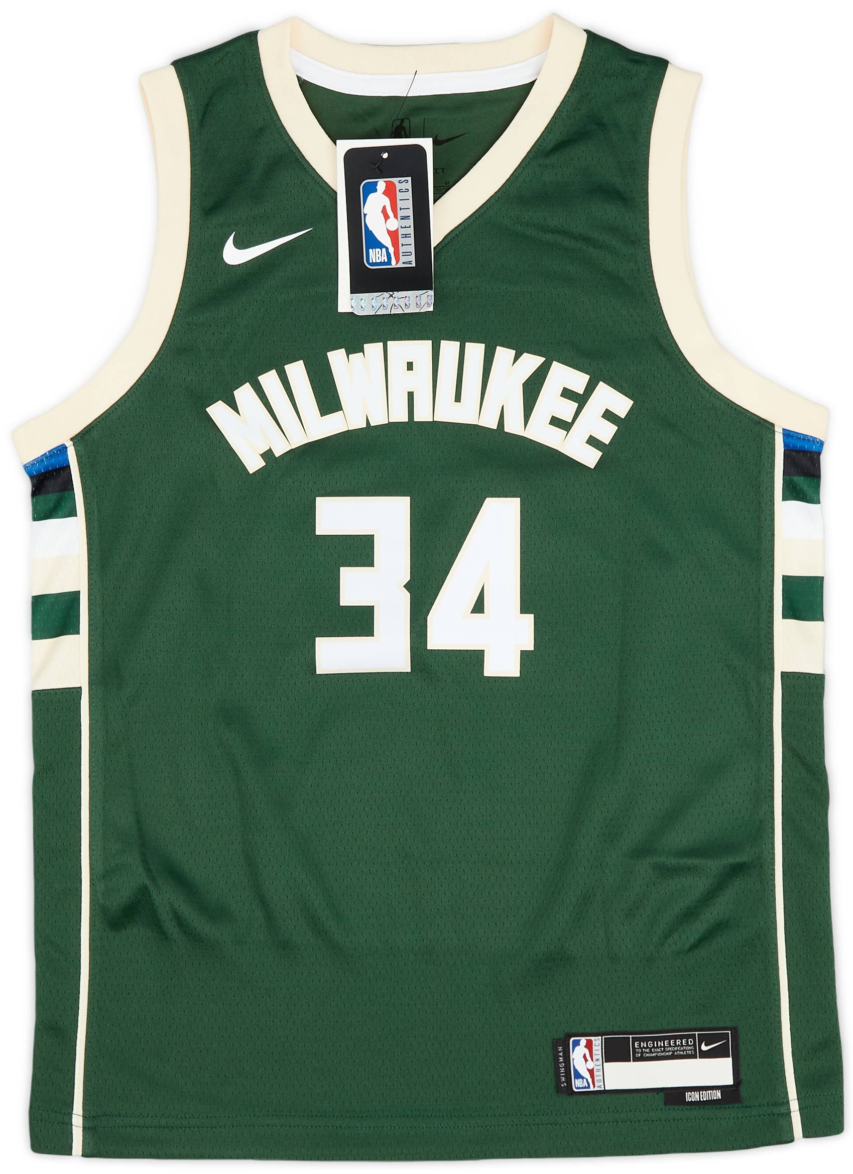 2017 24 Milwaukee Bucks Antetokounmpo 34 Nike Swingman Away Jersey M.Kids