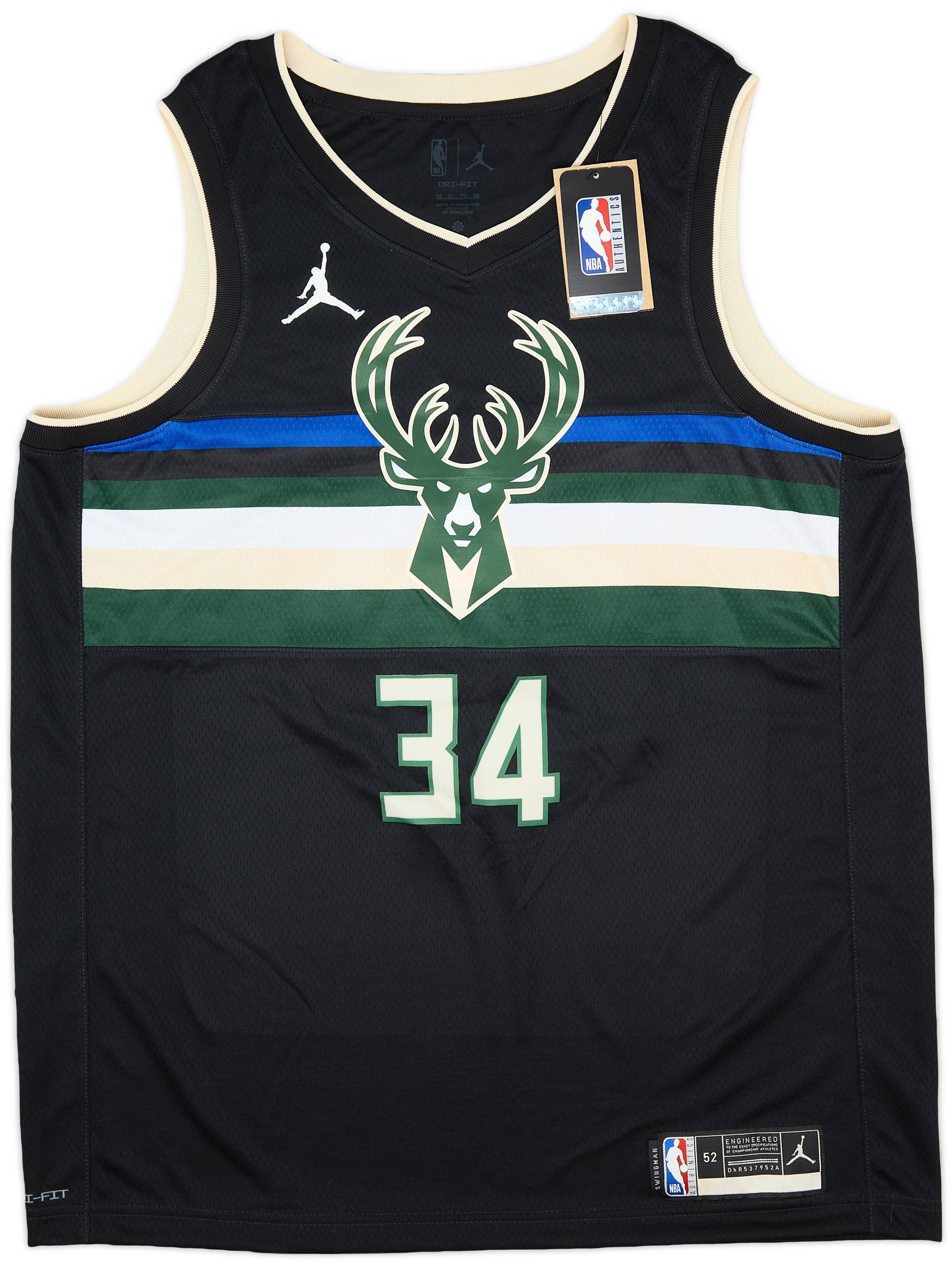 2022 24 Milwaukee Bucks Antetokounmpo 34 Jordan Swingman Alternate Jersey XL