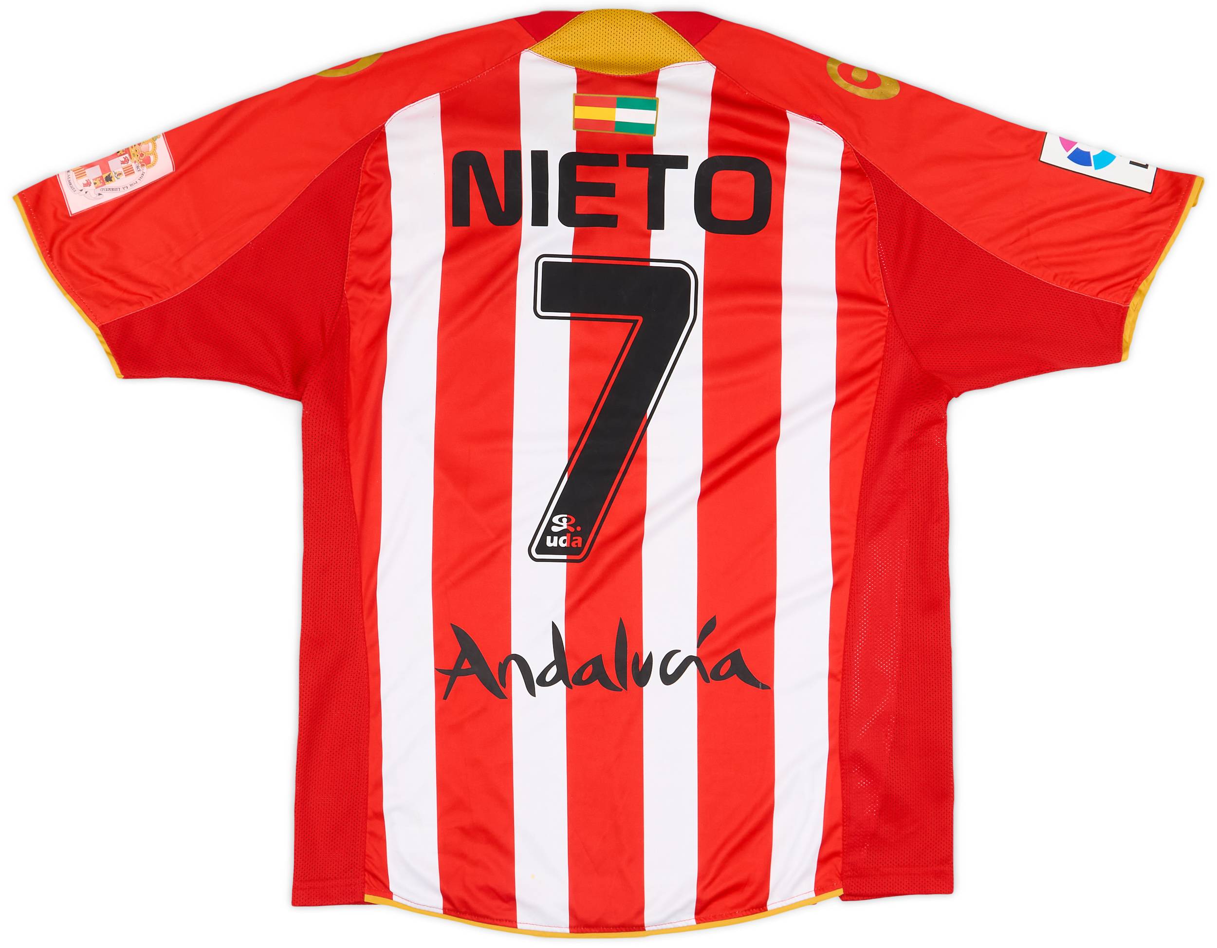 2009-10 Almeria Match Issue Home Shirt Nieto #7
