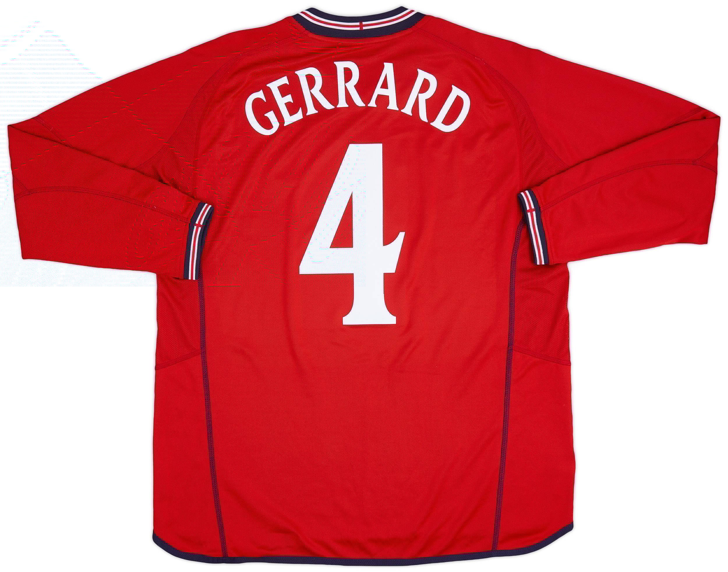 2002-04 England Away Shirt Gerrard #4 - 8/10 - (XL)