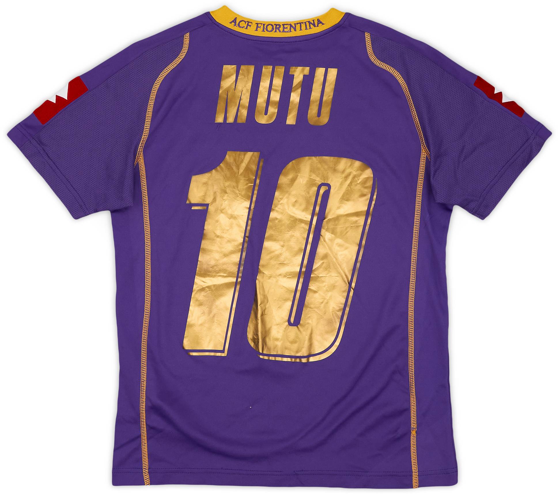 2008-09 Fiorentina Home Shirt Mutu #10 - 7/10 - (M.Boys)