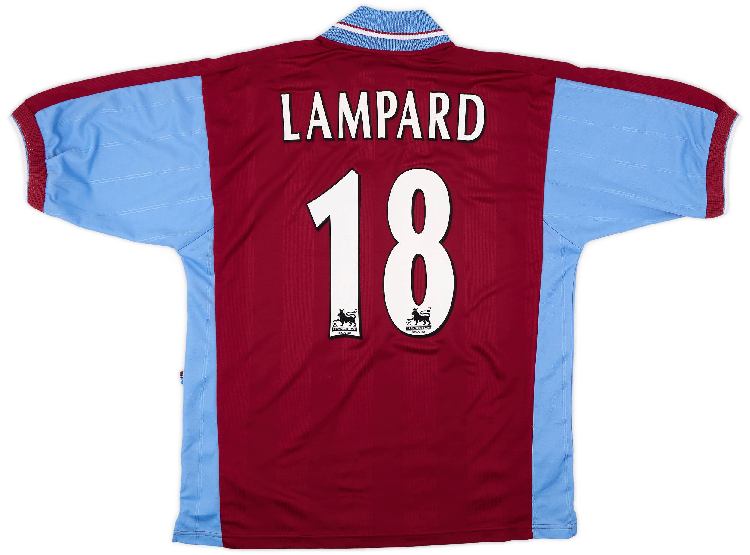 1997-98 West Ham Home Shirt Lampard #18 - 9/10 - (L)