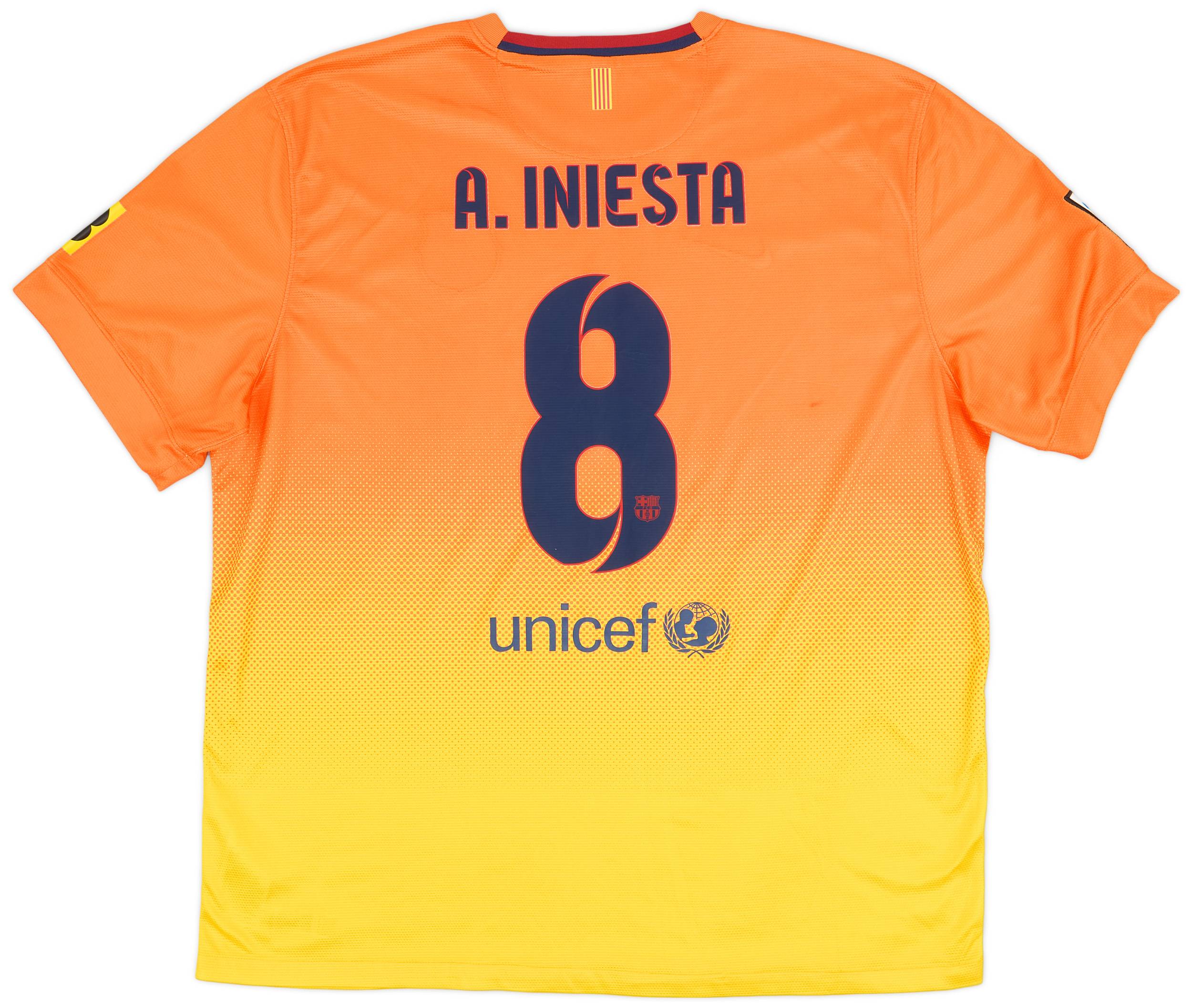 2012-13 Barcelona Away Shirt Iniesta #8 - 8/10 - (XXL)