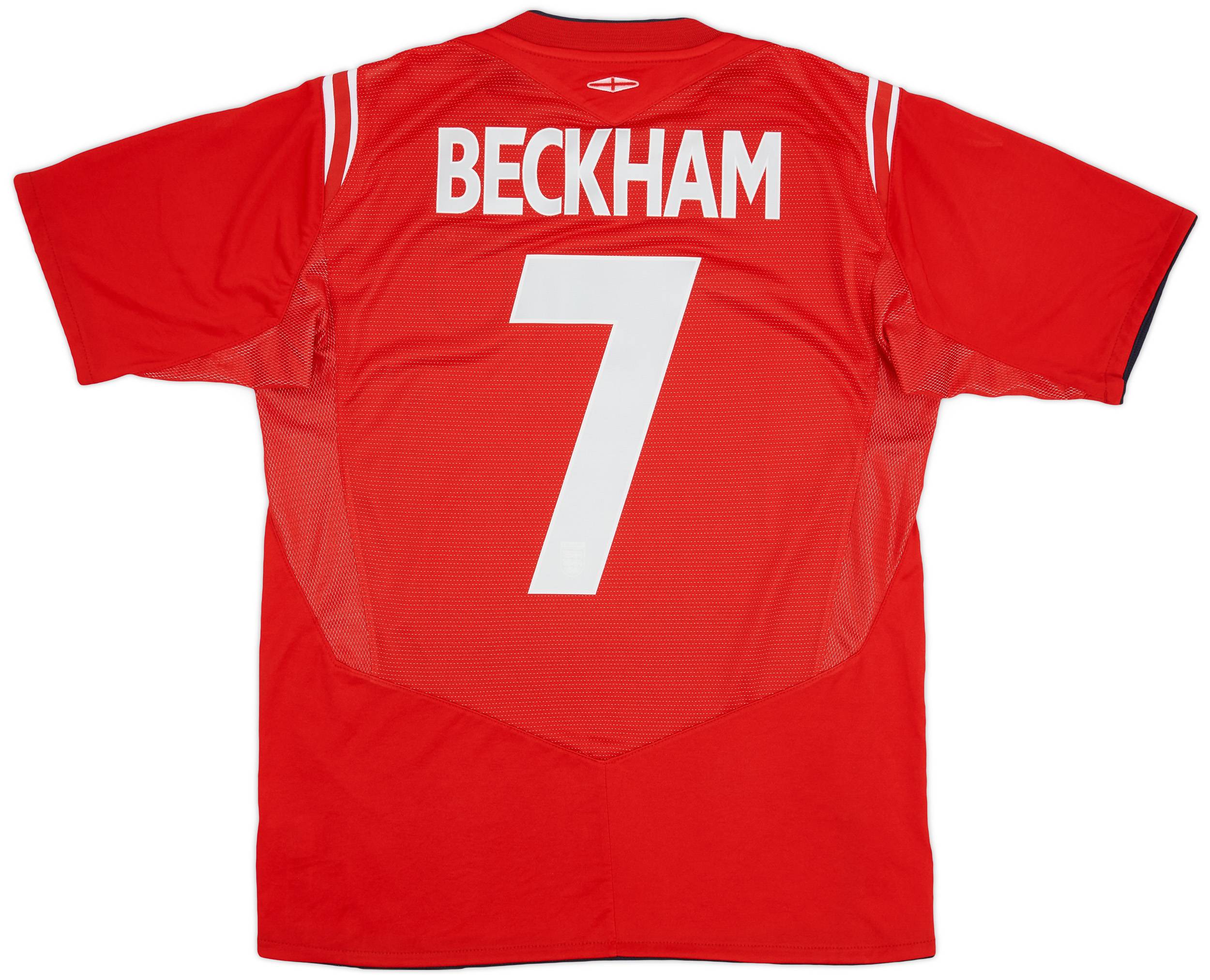 2004-06 England Away Shirt Beckham #7 - 6/10 - (M)