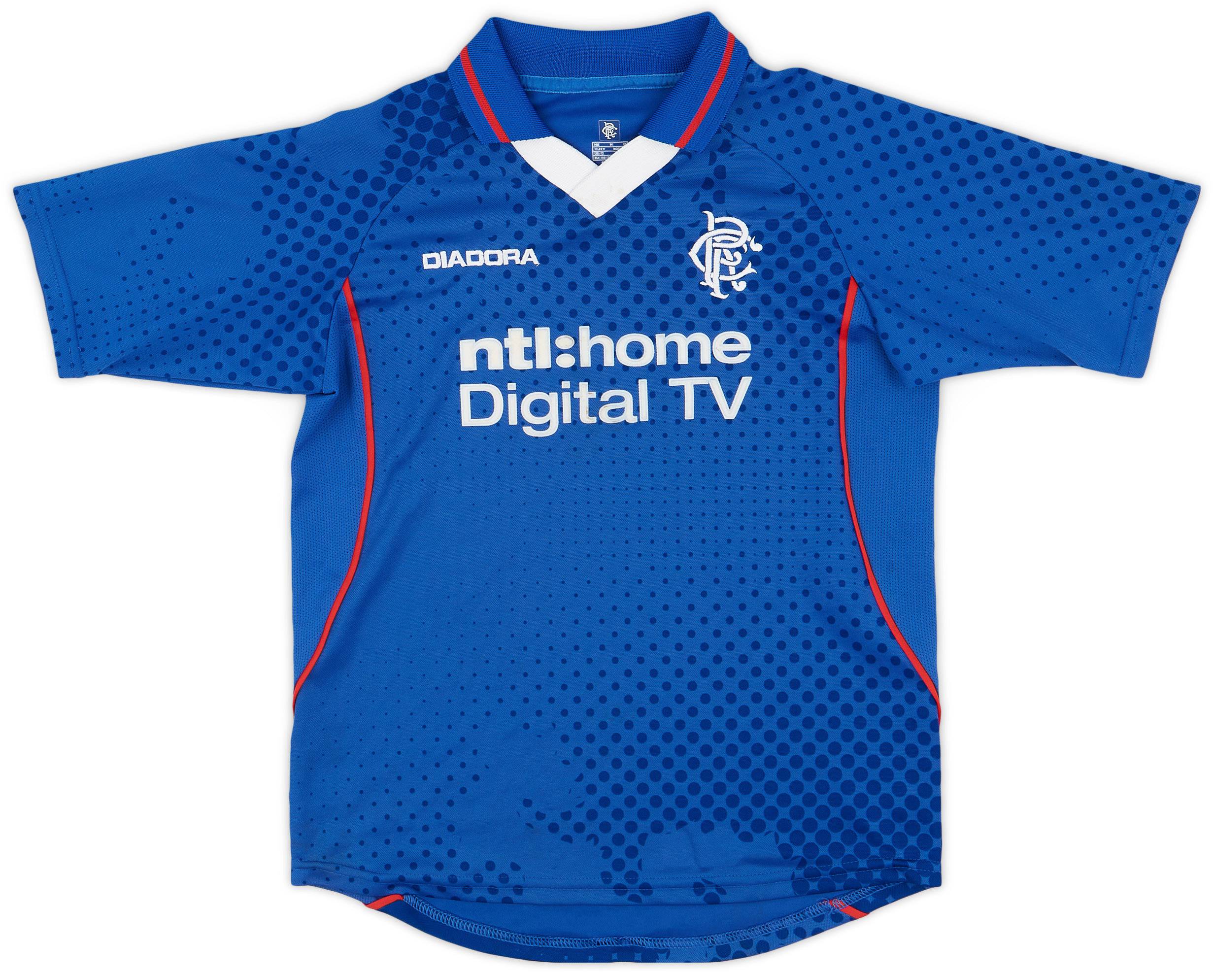 2002-03 Rangers Home Shirt - 9/10 - (M.Boys)