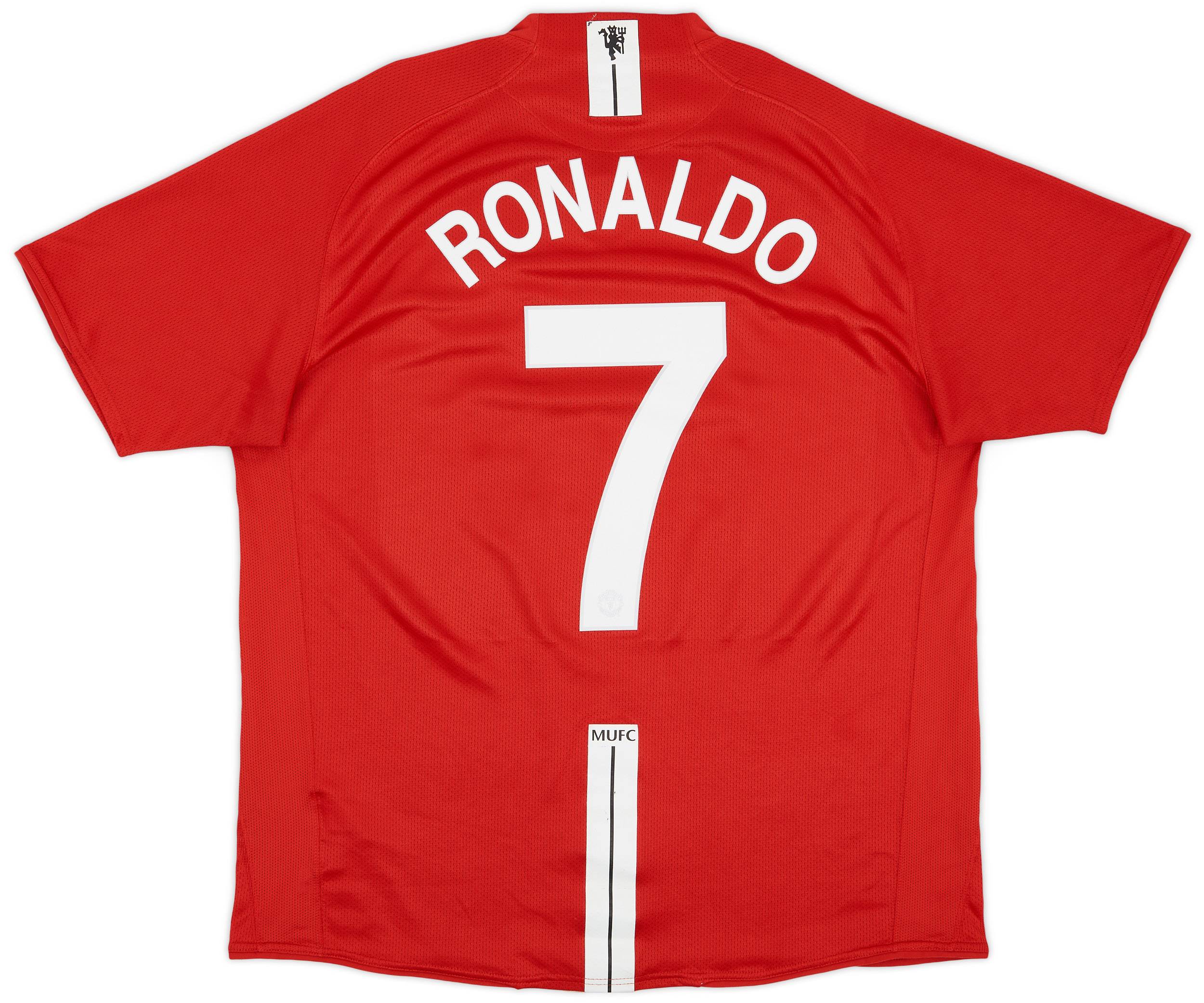 2007-09 Manchester United Home Shirt Ronaldo #7 - 7/10 - (XL)