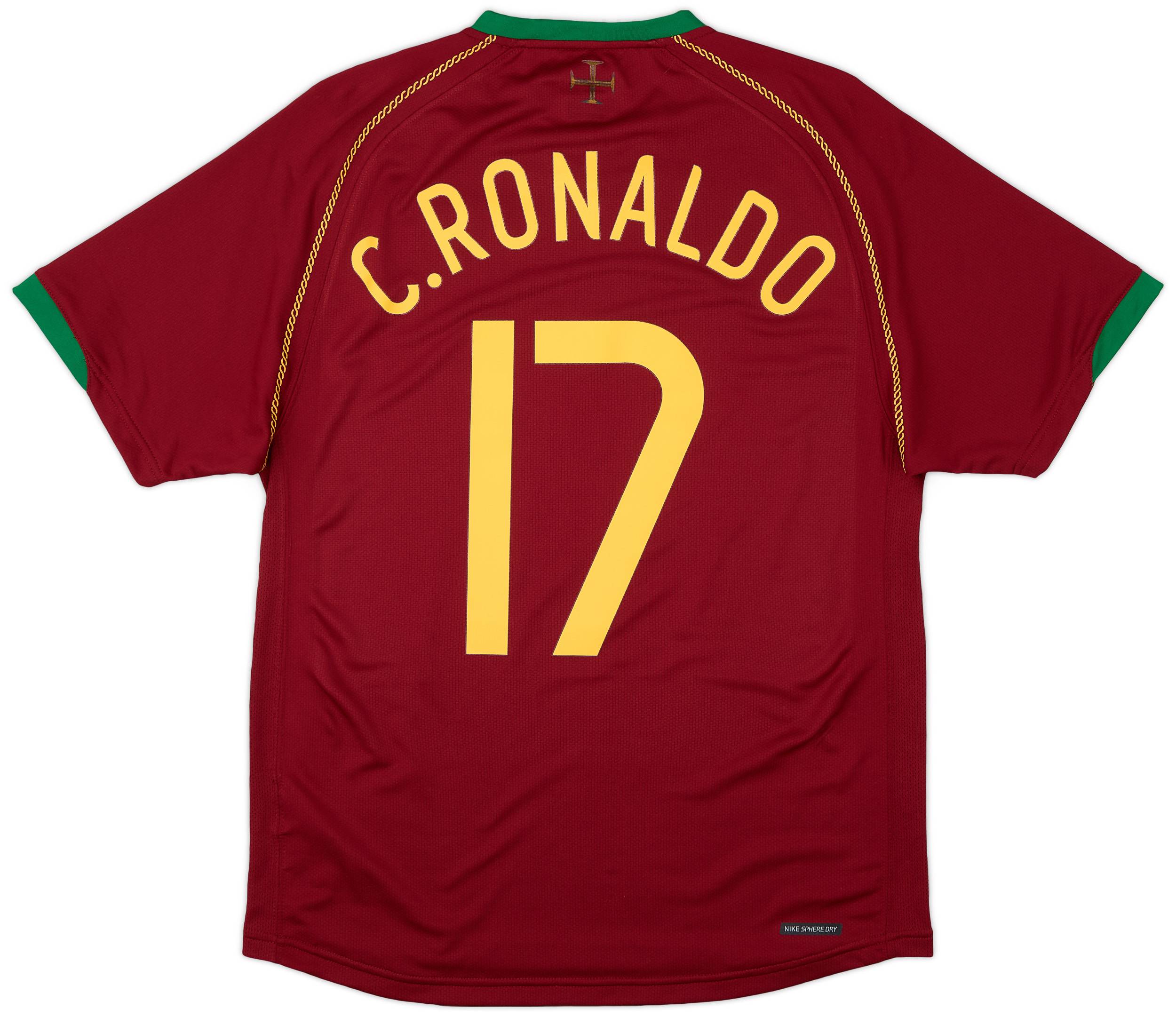 2006 08 Portugal Home Shirt C.Ronaldo 17 9 10 S