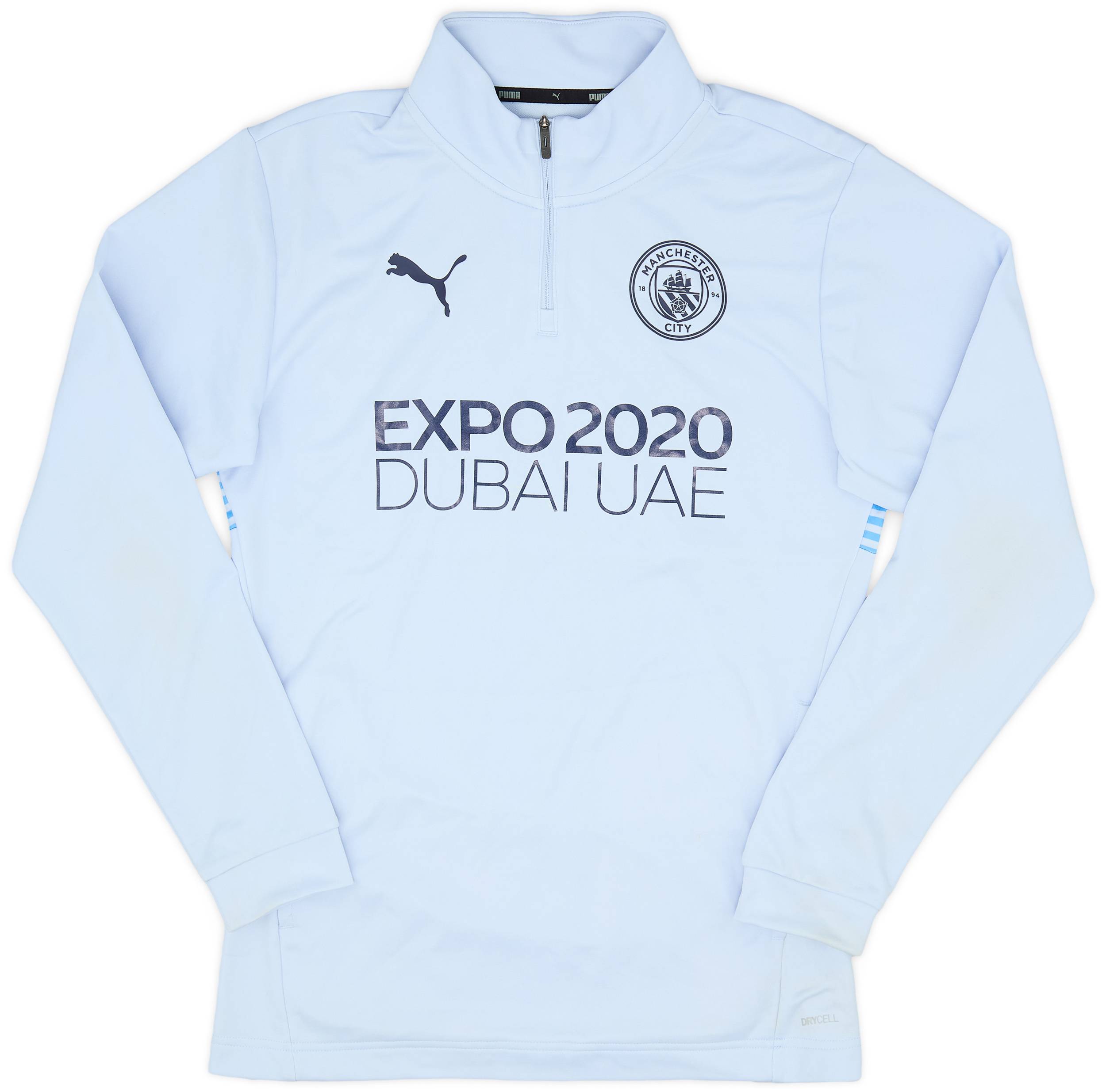 2020-21 Manchester City Puma 1/4 Zip Training Top - 7/10 - (S)