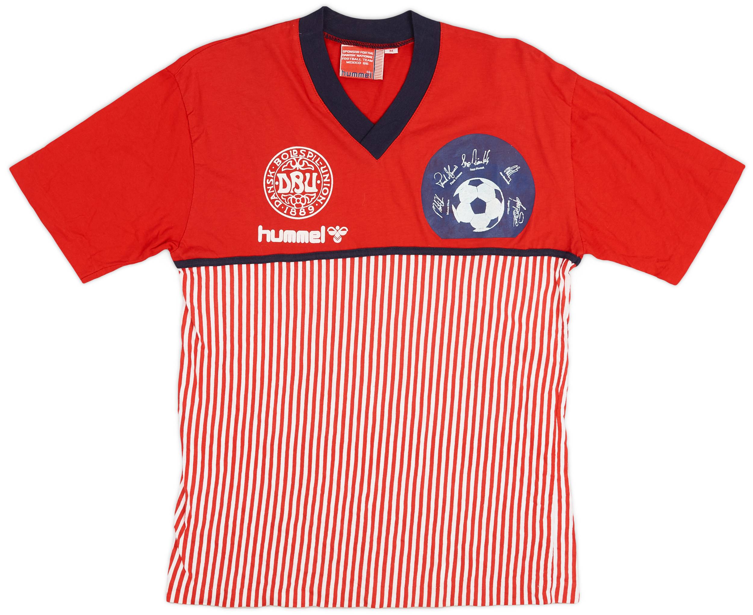 1986-87 Denmark Hummel Cotton Training T-Shirt - 8/10 - (M)