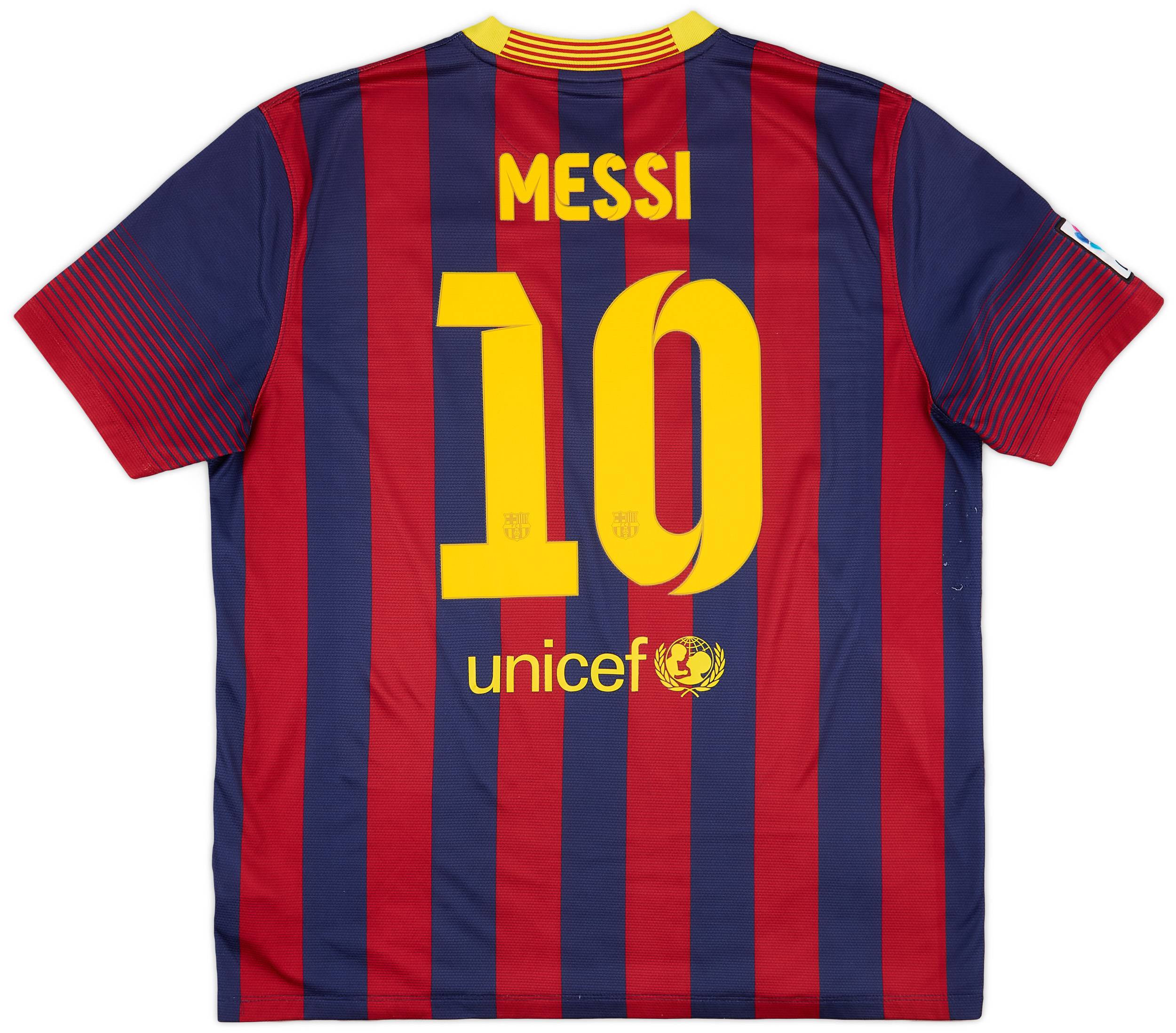 2013-14 Barcelona Home Shirt Messi #10 - 8/10 - (XL)