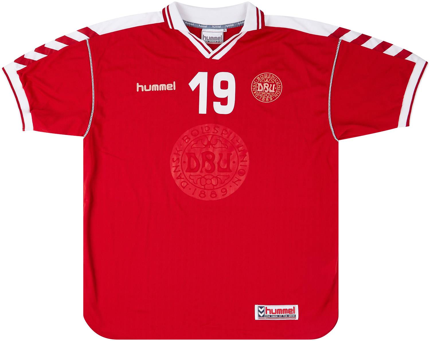 1998-00 Denmark Match Issue Home Shirt #19