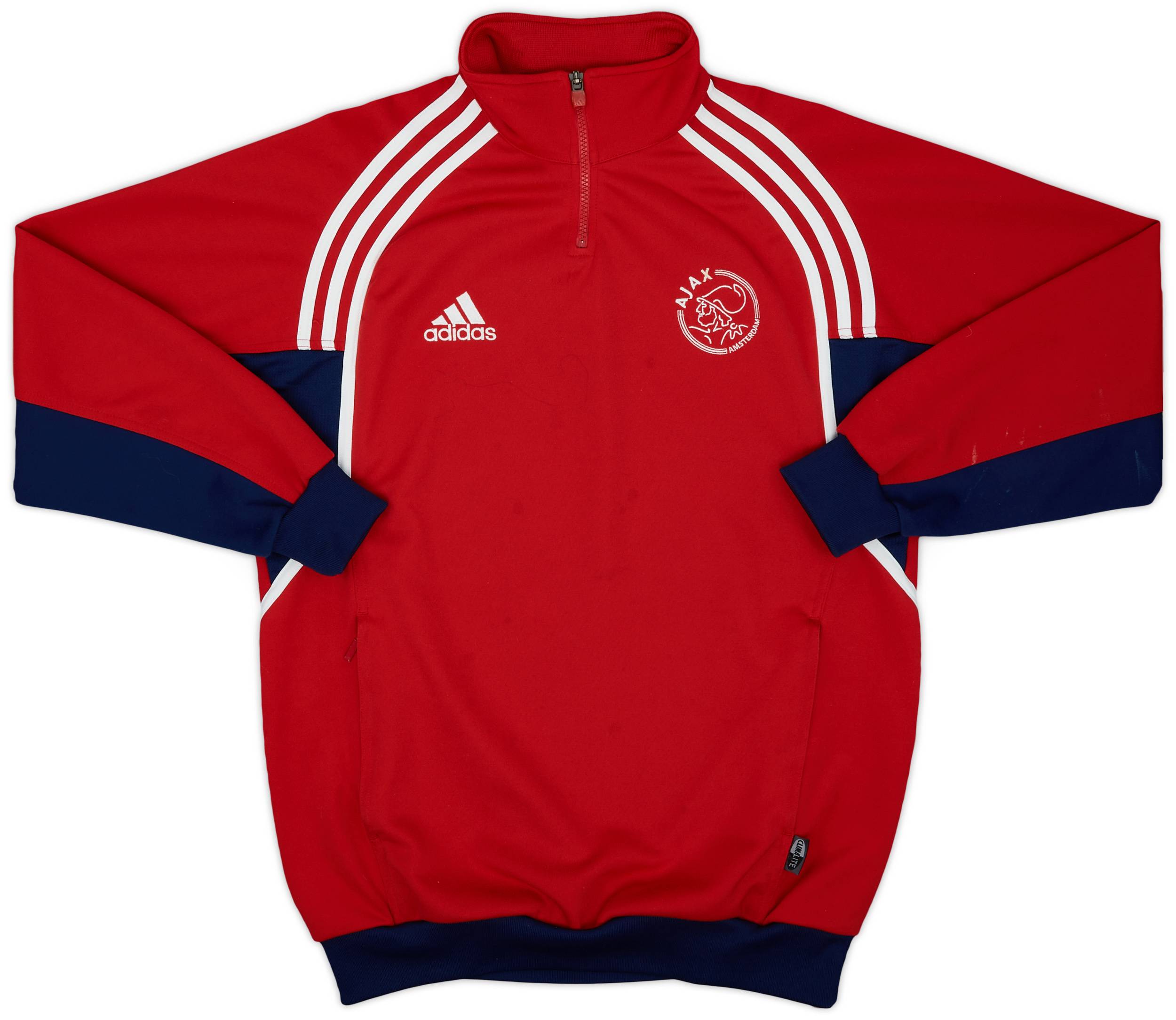 2000-01 Ajax adidas 1/4 Zip Drill Top - 8/10 - (XL.Boys)
