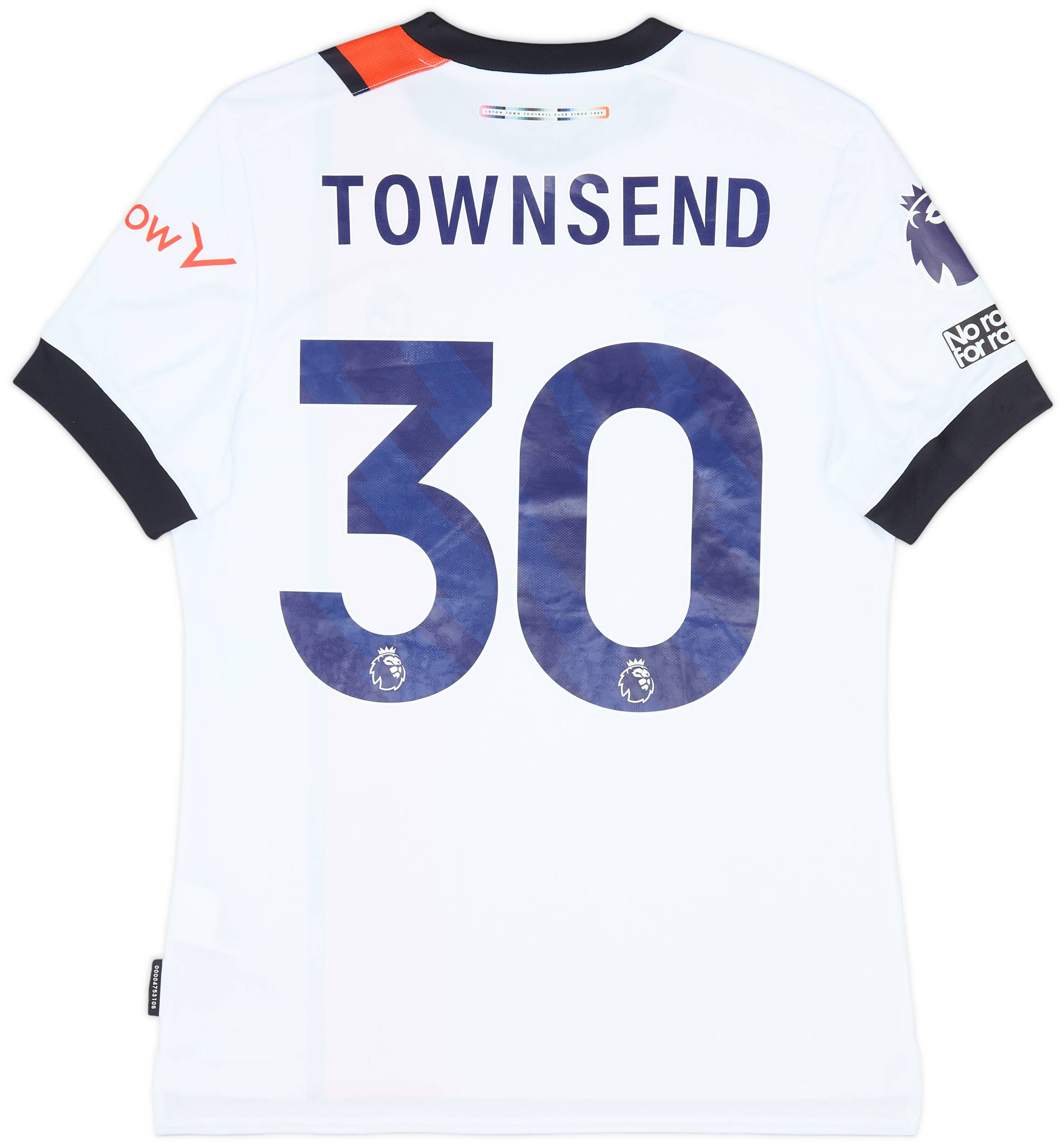 2023-24 Luton Match Issue Away Shirt Townsend #30