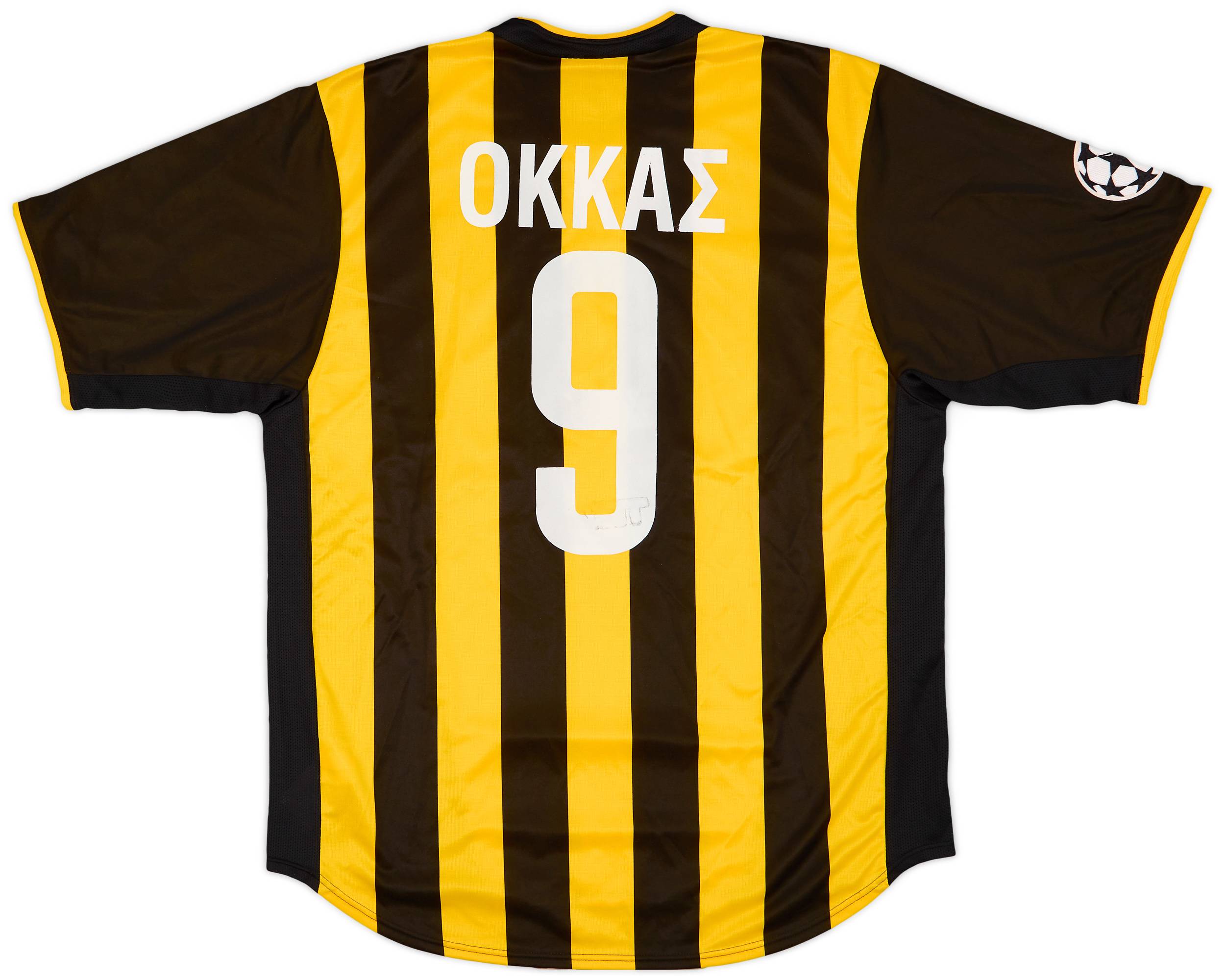 2002-04 AEK Athens Home Shirt Okkas #9 - 6/10 - (XL)