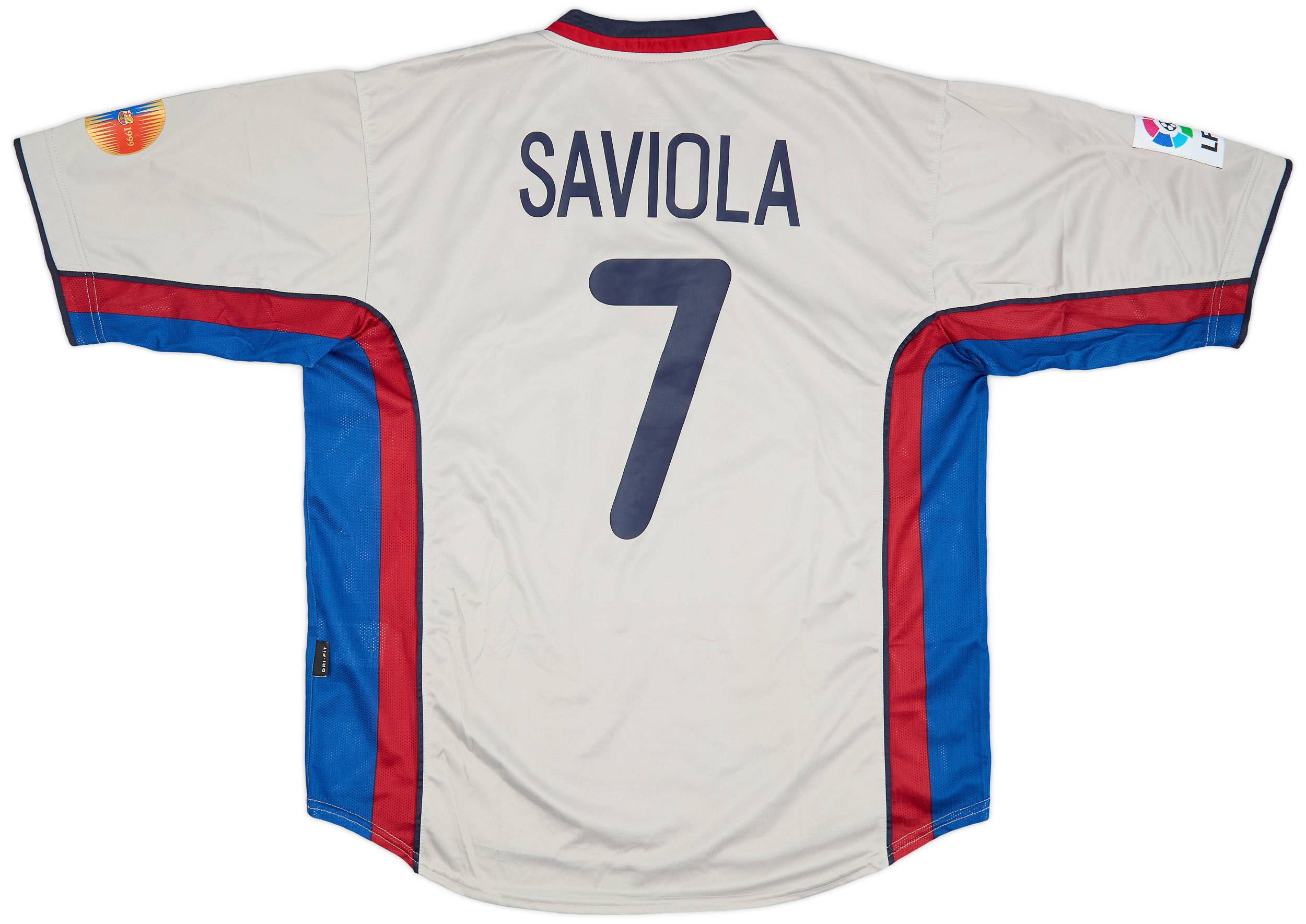 2001/02 SAVIOLA #7 Barcelona Vintage Nike Home Football